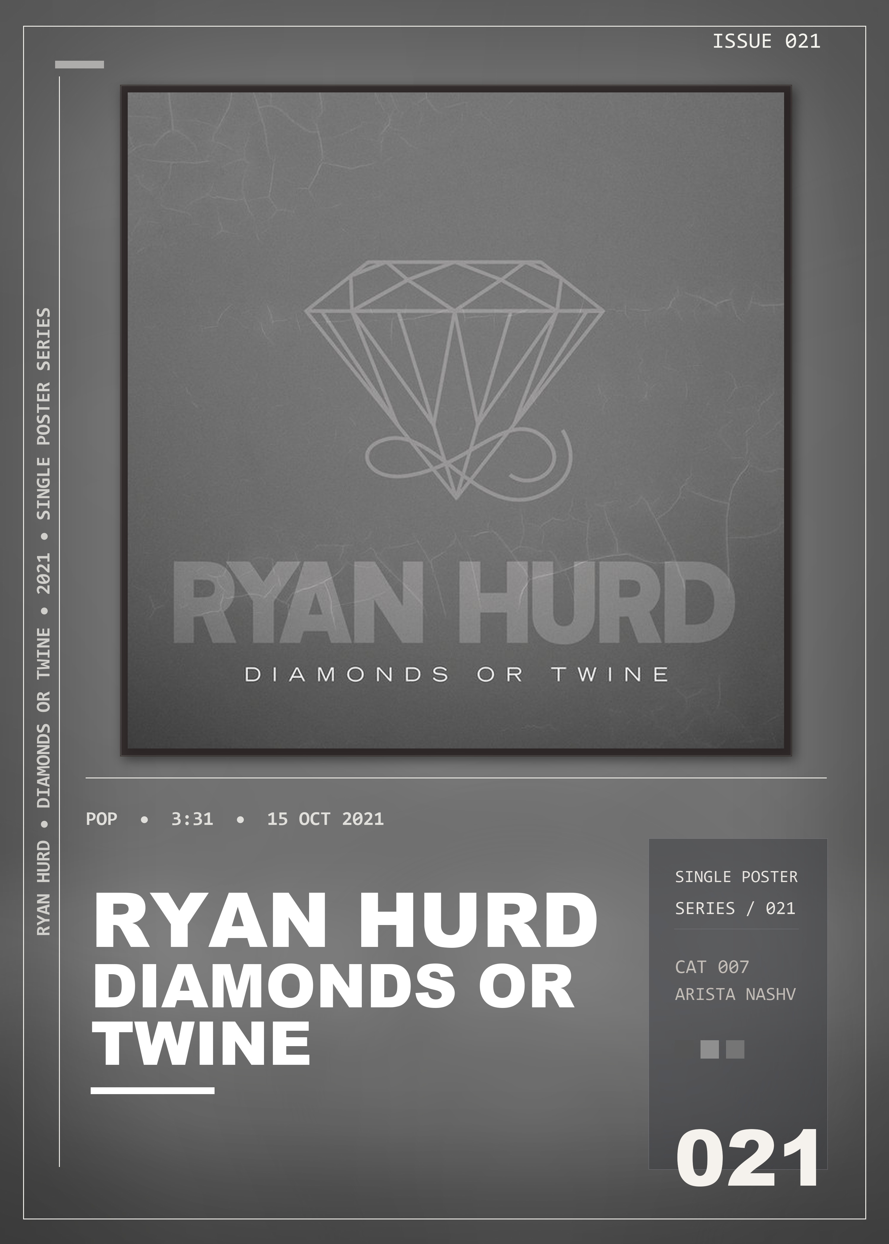 Music poster: Ryan Hurd - Diamonds or Twine