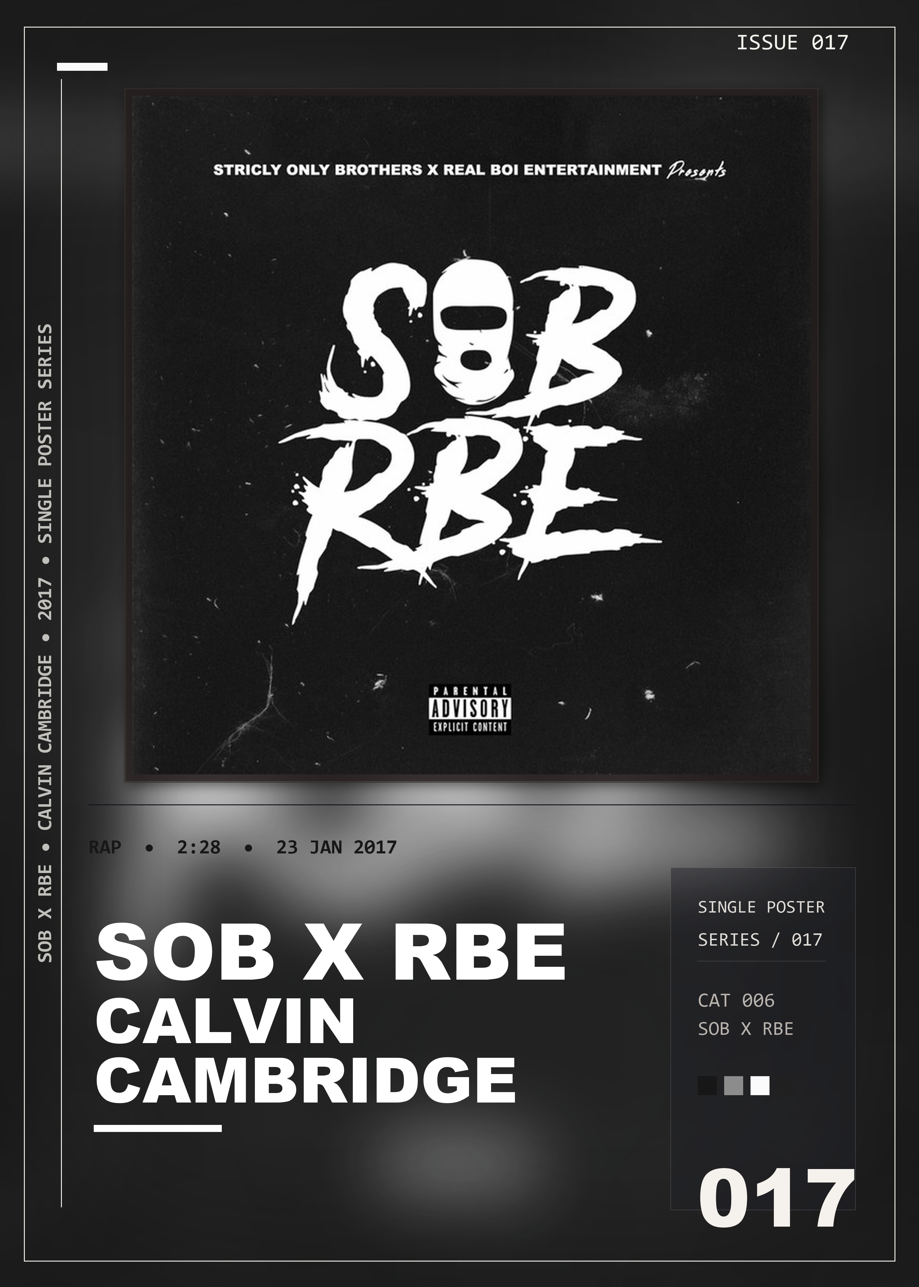 Music poster: SOB X RBE - Calvin Cambridge