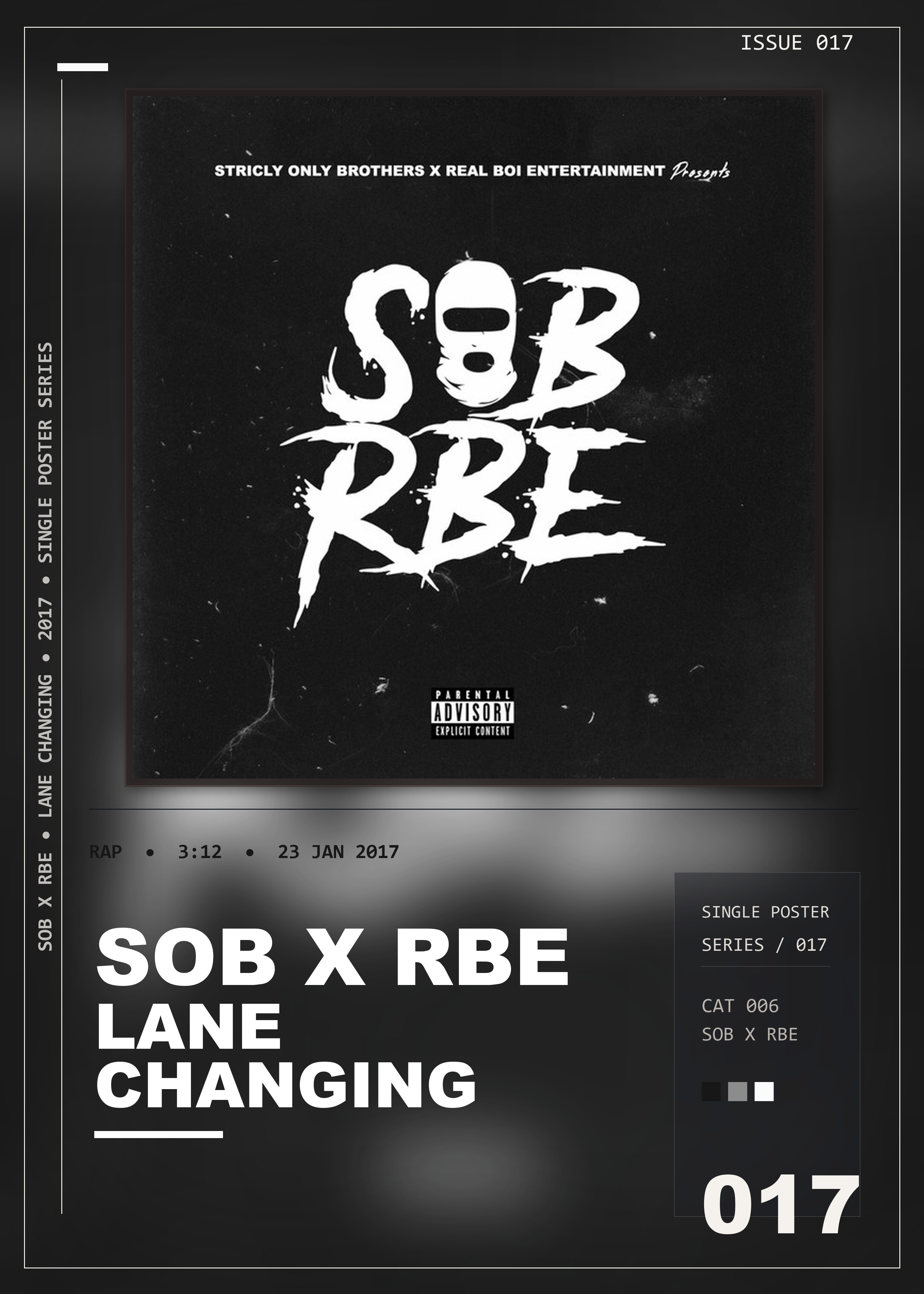 Music poster: SOB X RBE - Lane Changing