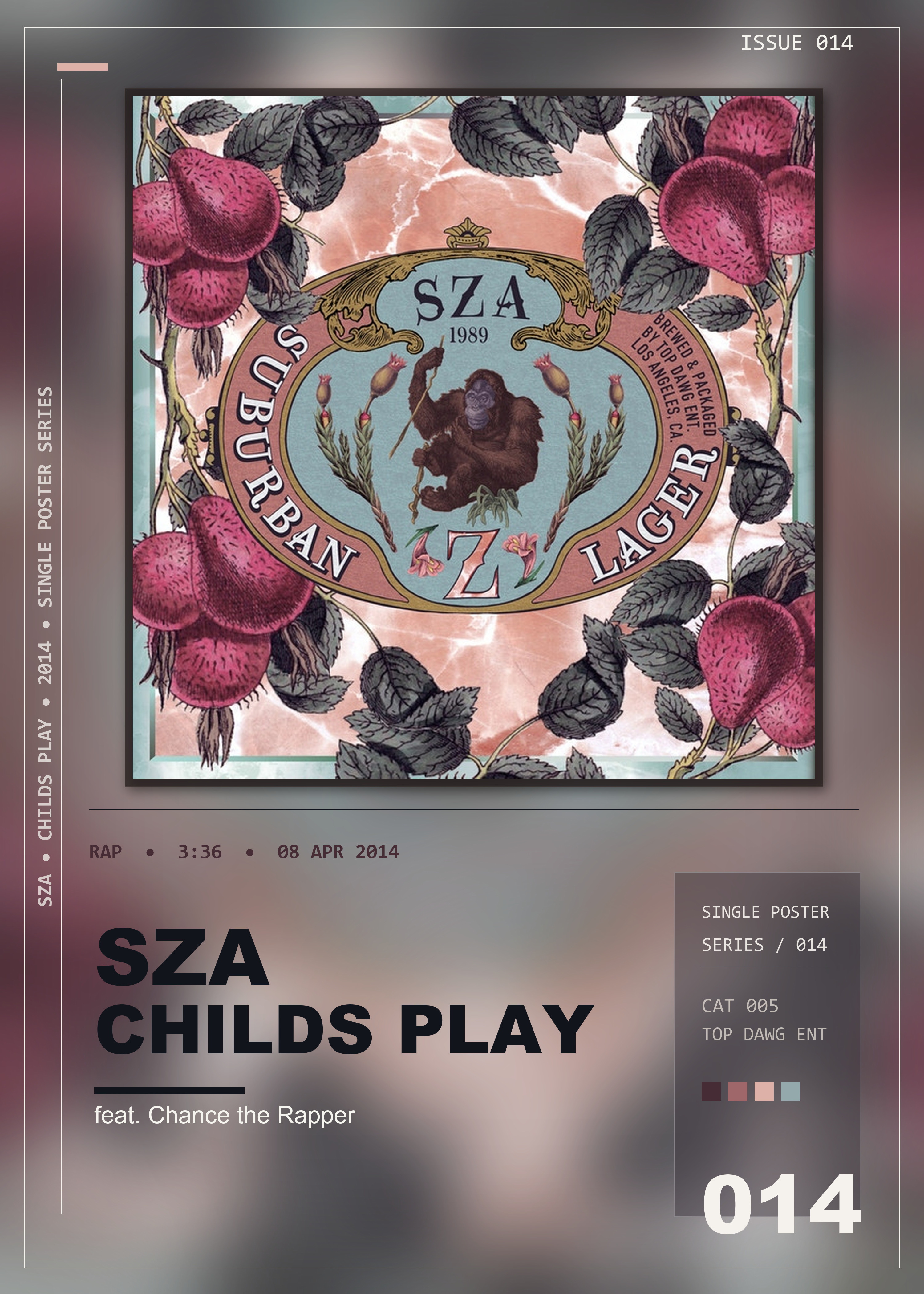 Music poster: SZA - Childs Play feat Chance the Rapper