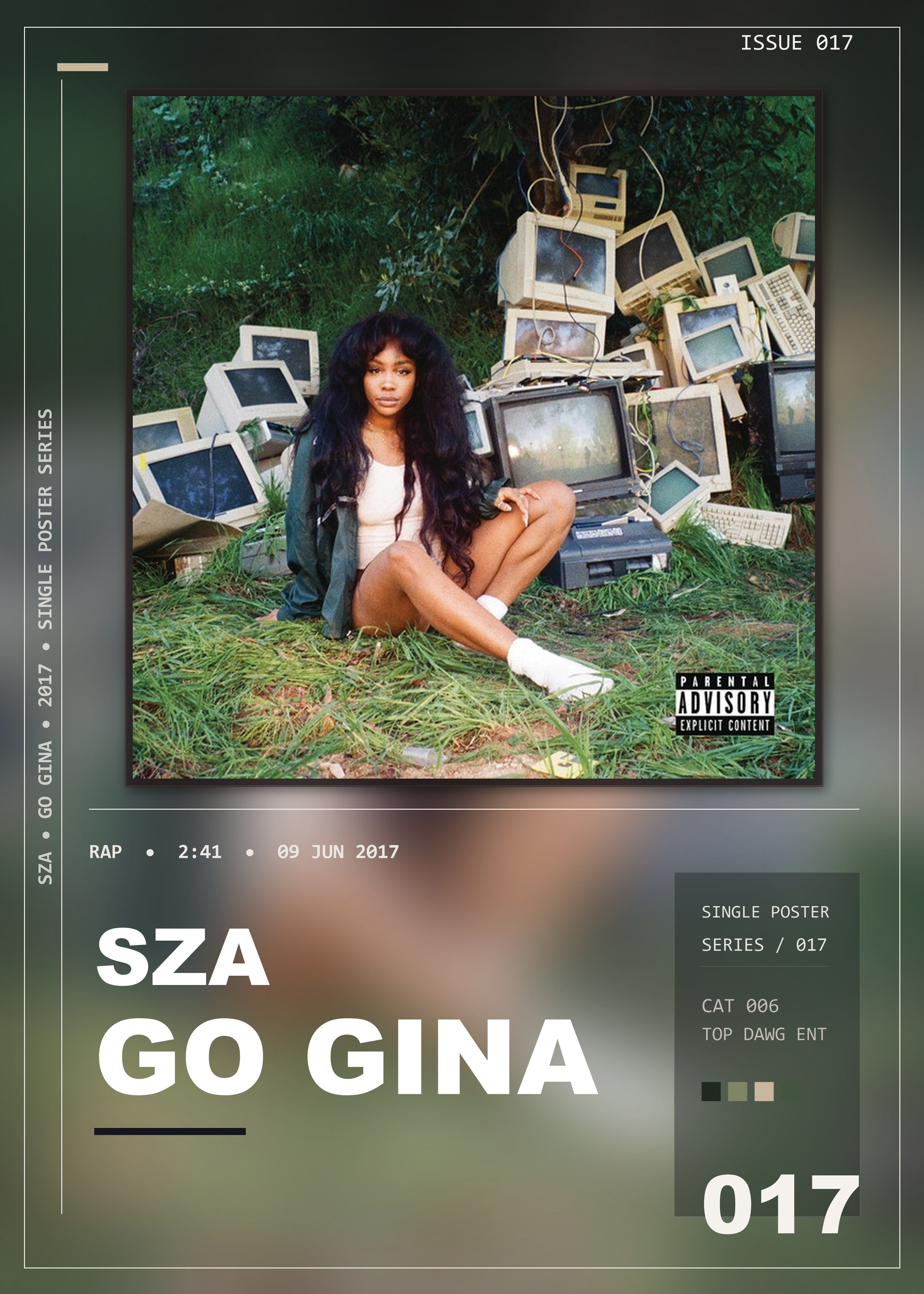 Music poster: SZA - Go Gina