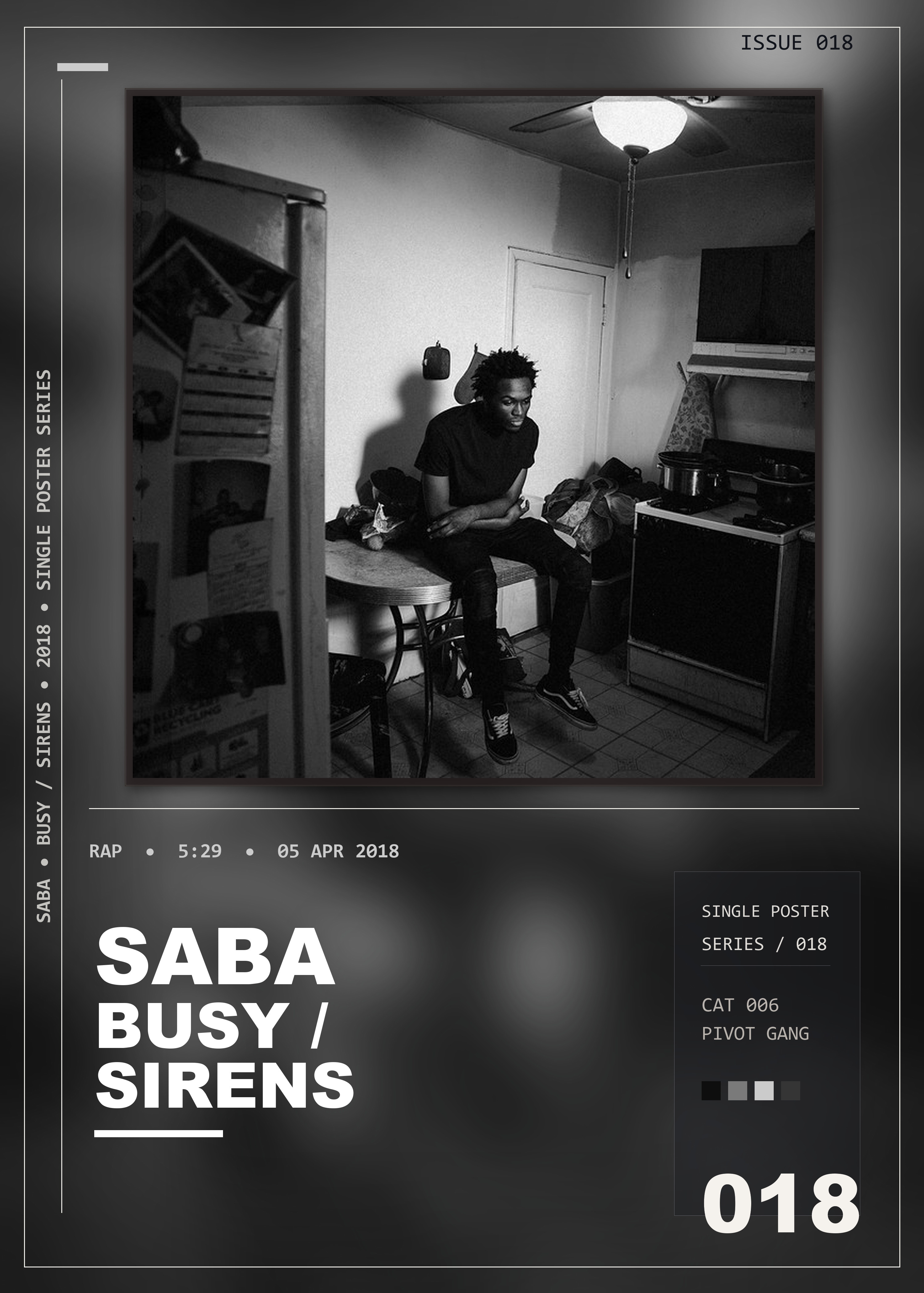 Music poster: Saba - BUSY SIRENS