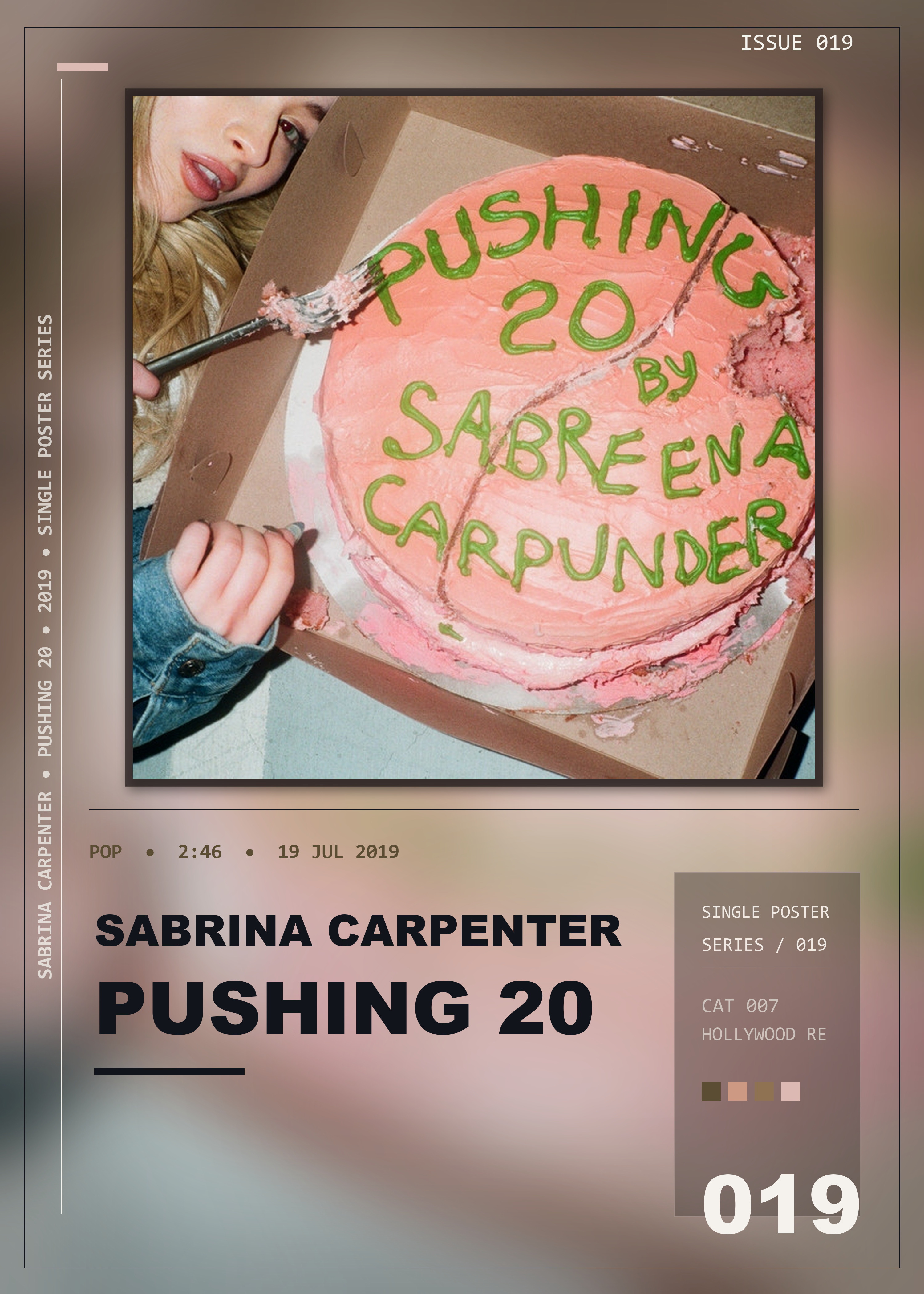 Music poster: Sabrina Carpenter - Pushing 20