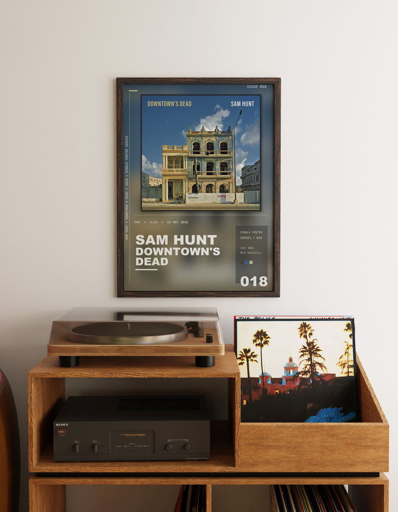 Music poster: Sam Hunt - Downtowns Dead