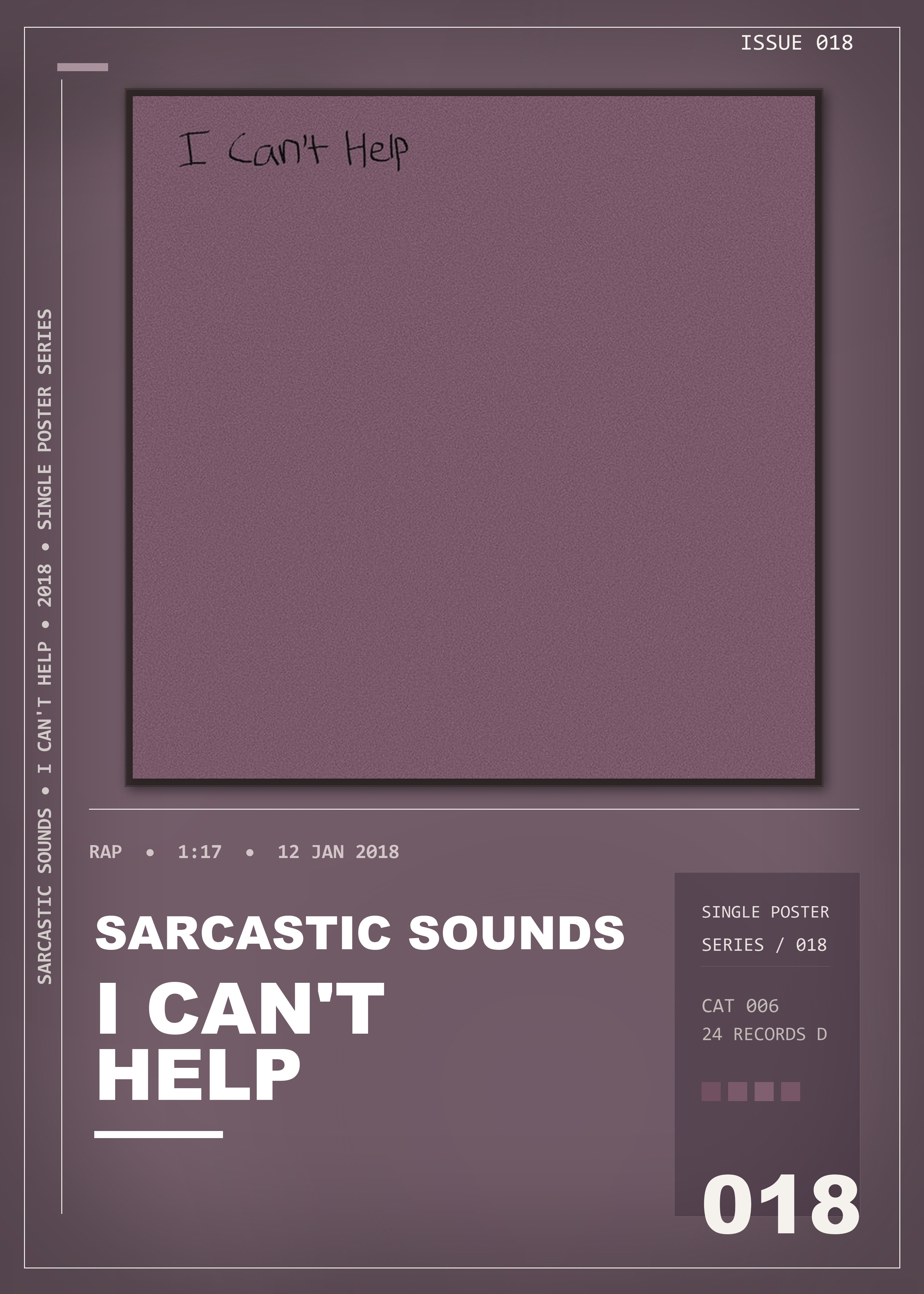 Music poster: Sarcastic Sounds - I Cant Help