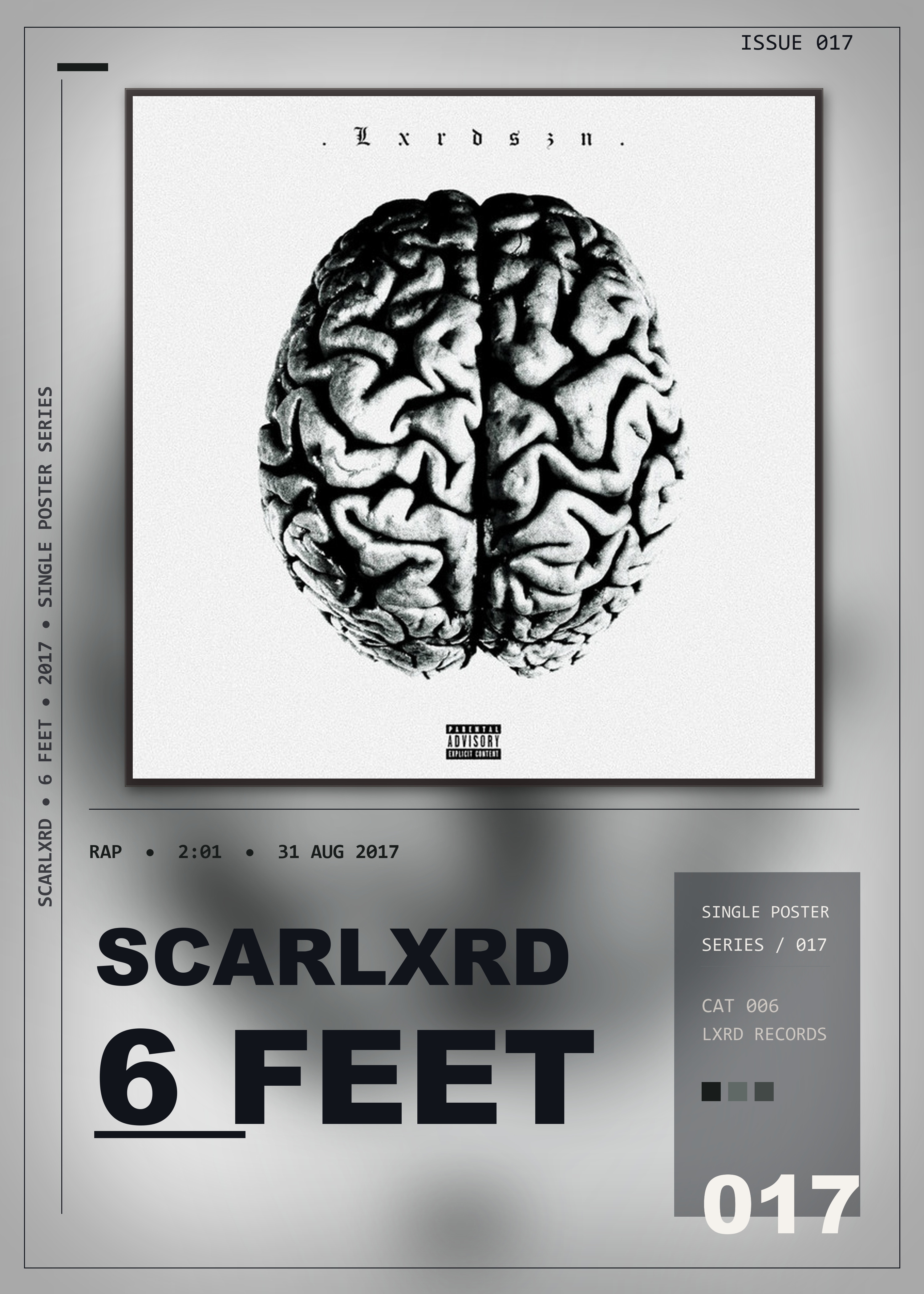 Music poster: Scarlxrd - 6 Feet