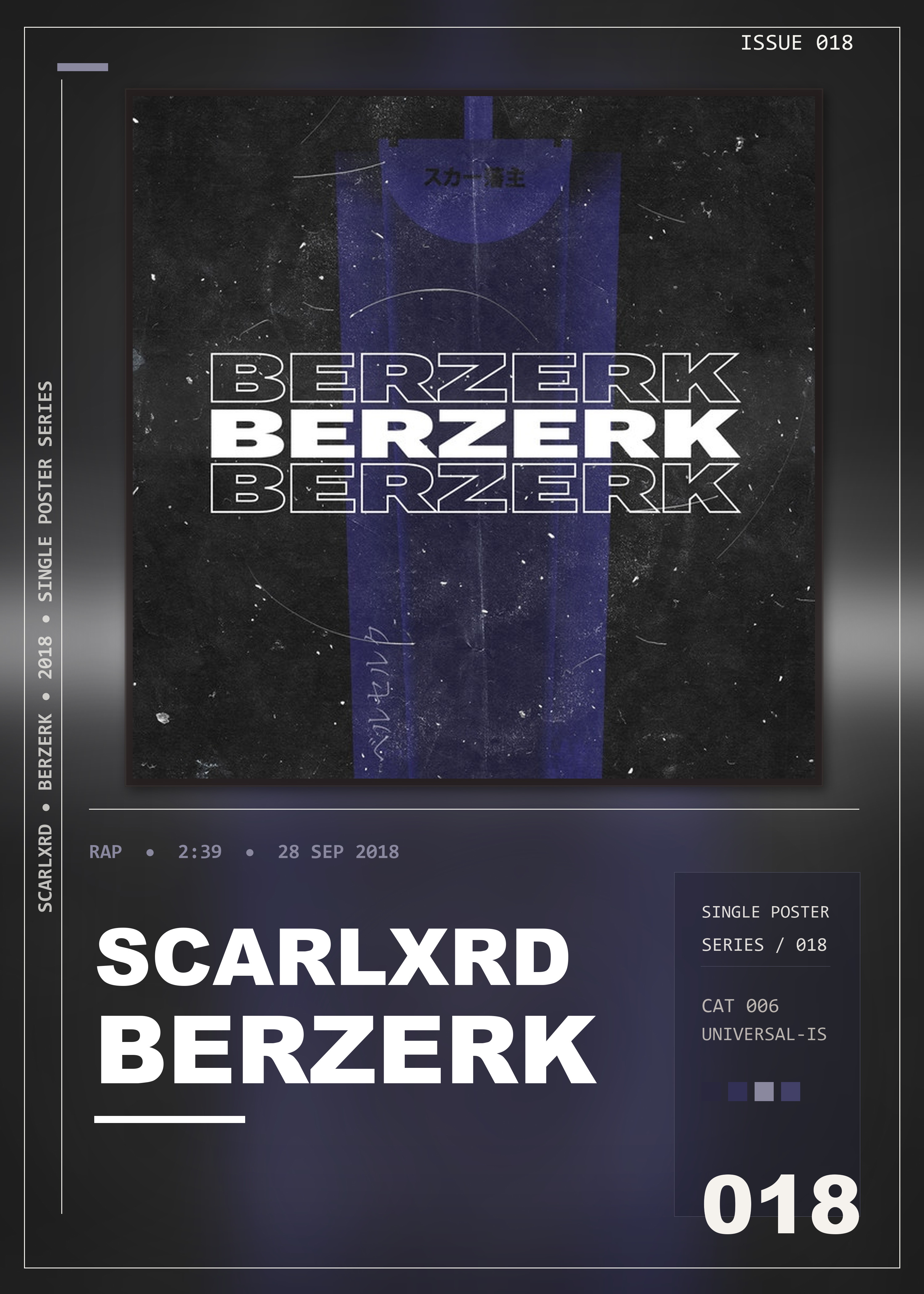 Music poster: Scarlxrd - BERZERK