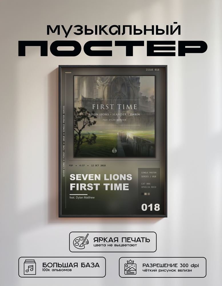 Music poster: Seven Lions - First Time feat Dylan Matthew