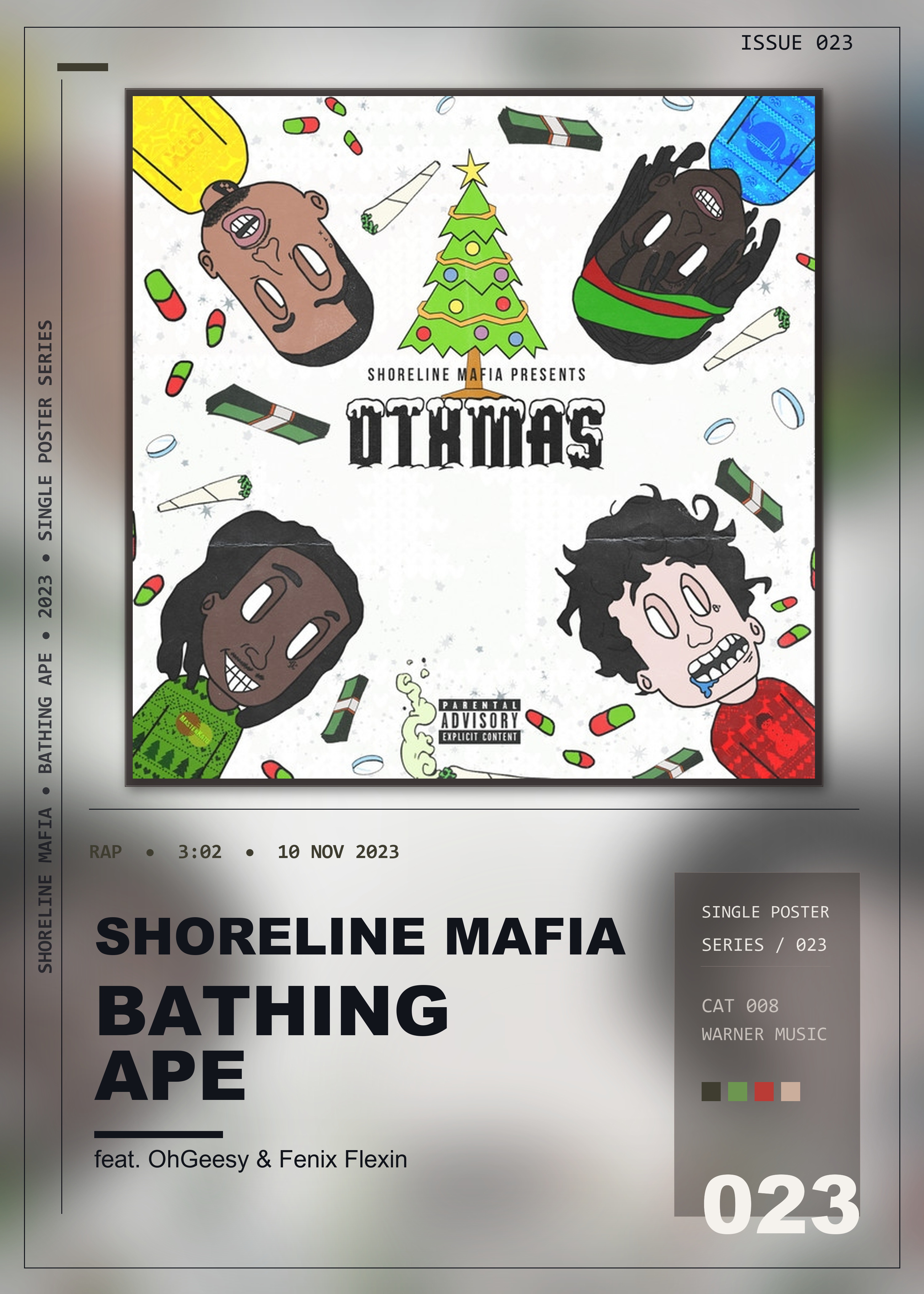 Music poster: Shoreline Mafia - Bathing Ape feat OhGeesy Fenix Flexin