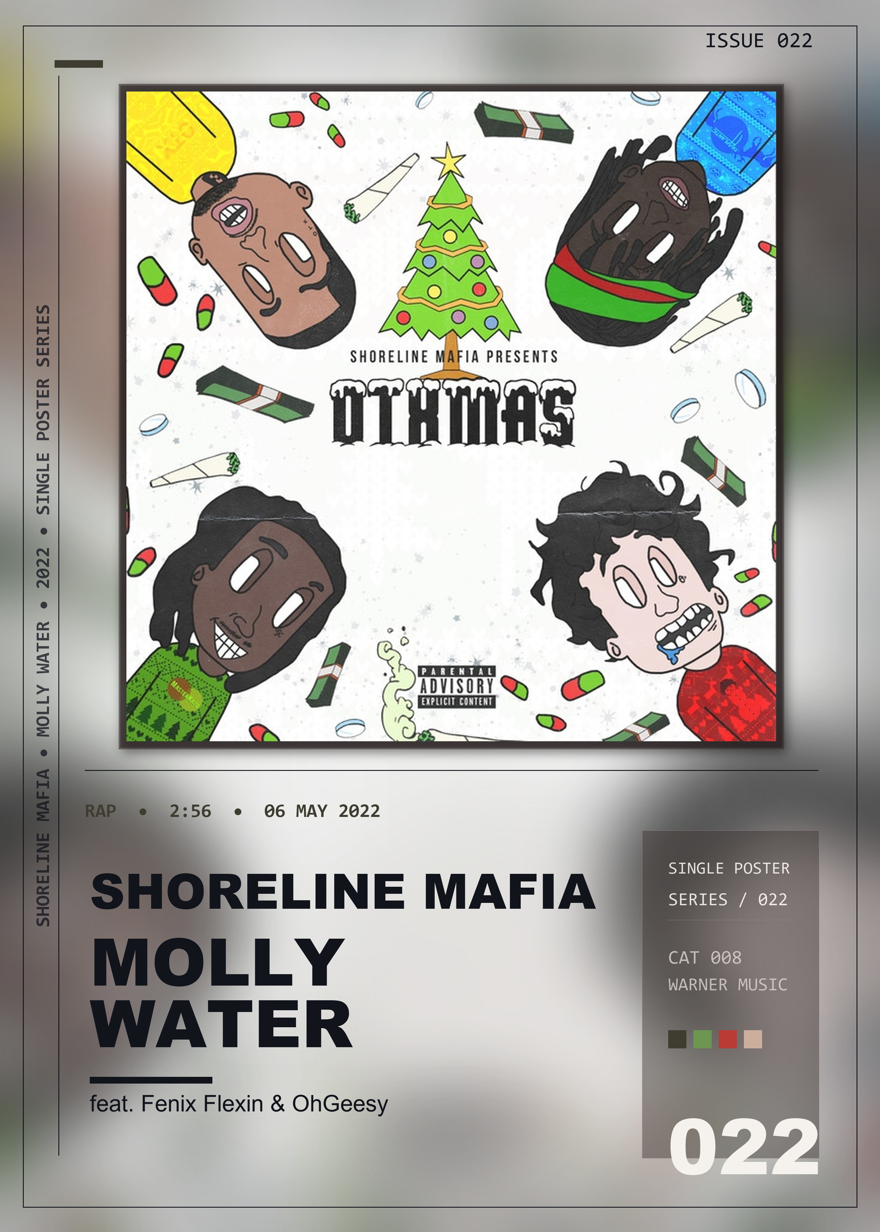Music poster: Shoreline Mafia - Molly Water feat Fenix Flexin OhGeesy