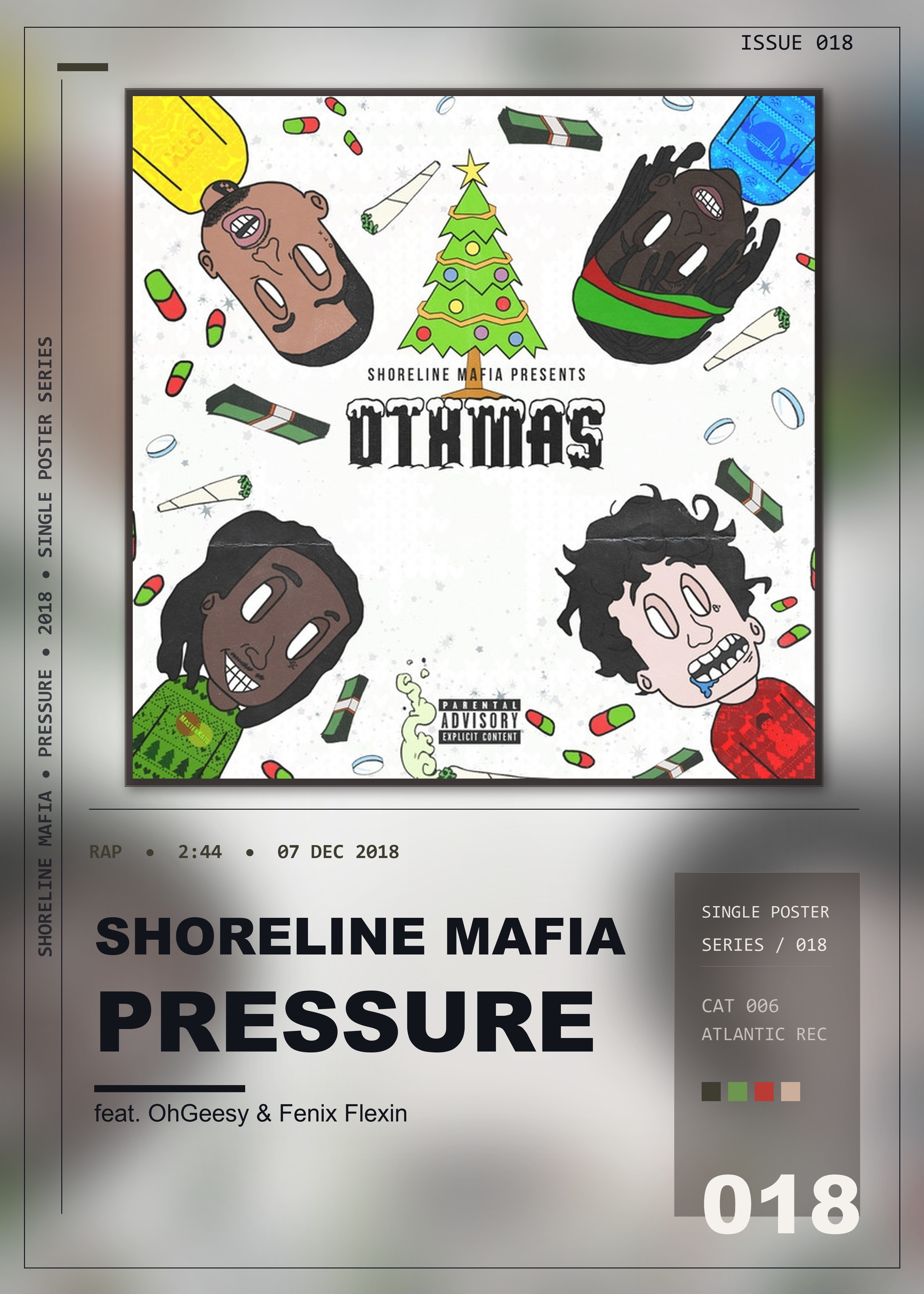 Music poster: Shoreline Mafia - Pressure feat OhGeesy Fenix Flexin