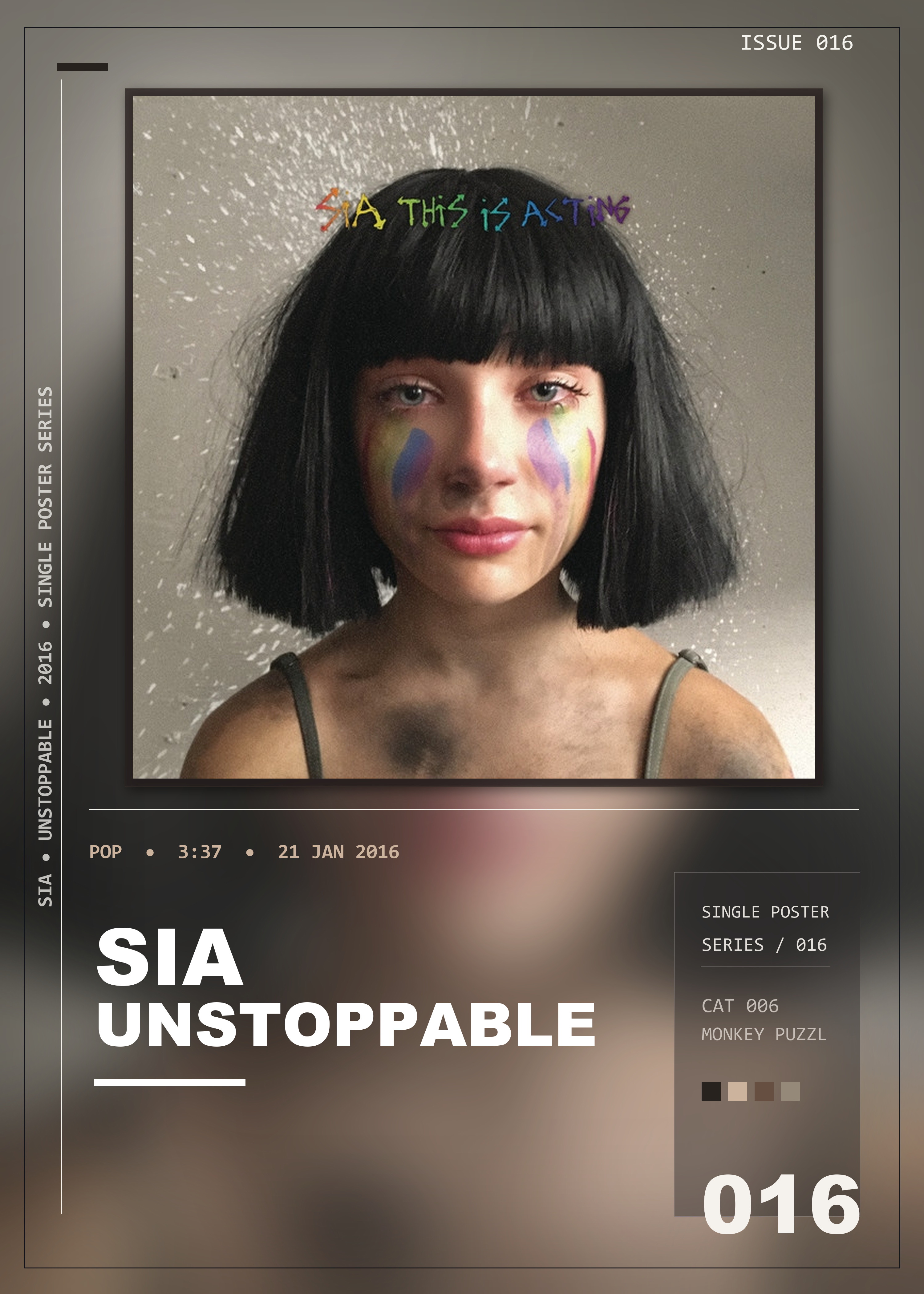 Music poster: Sia - Unstoppable