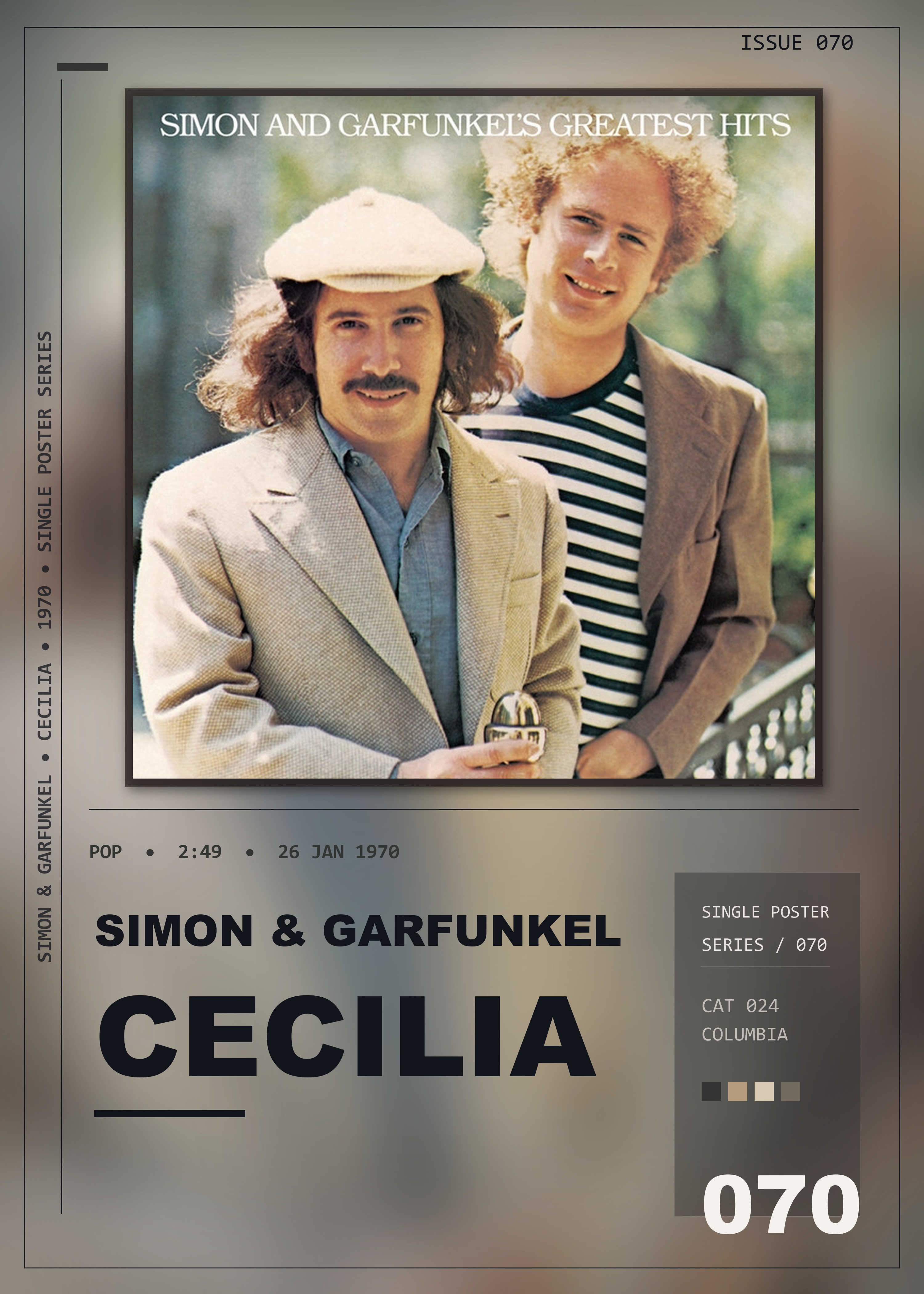 Music poster: Simon Garfunkel - Cecilia