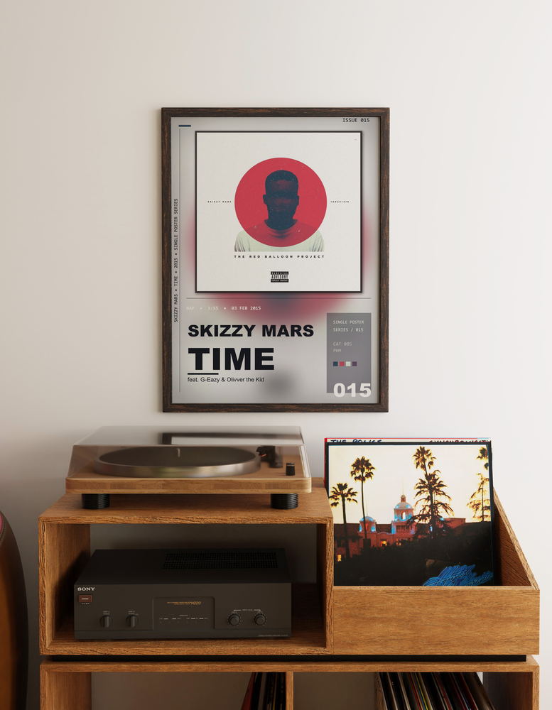 Music poster: Skizzy Mars - Time feat G-Eazy Olivver the Kid