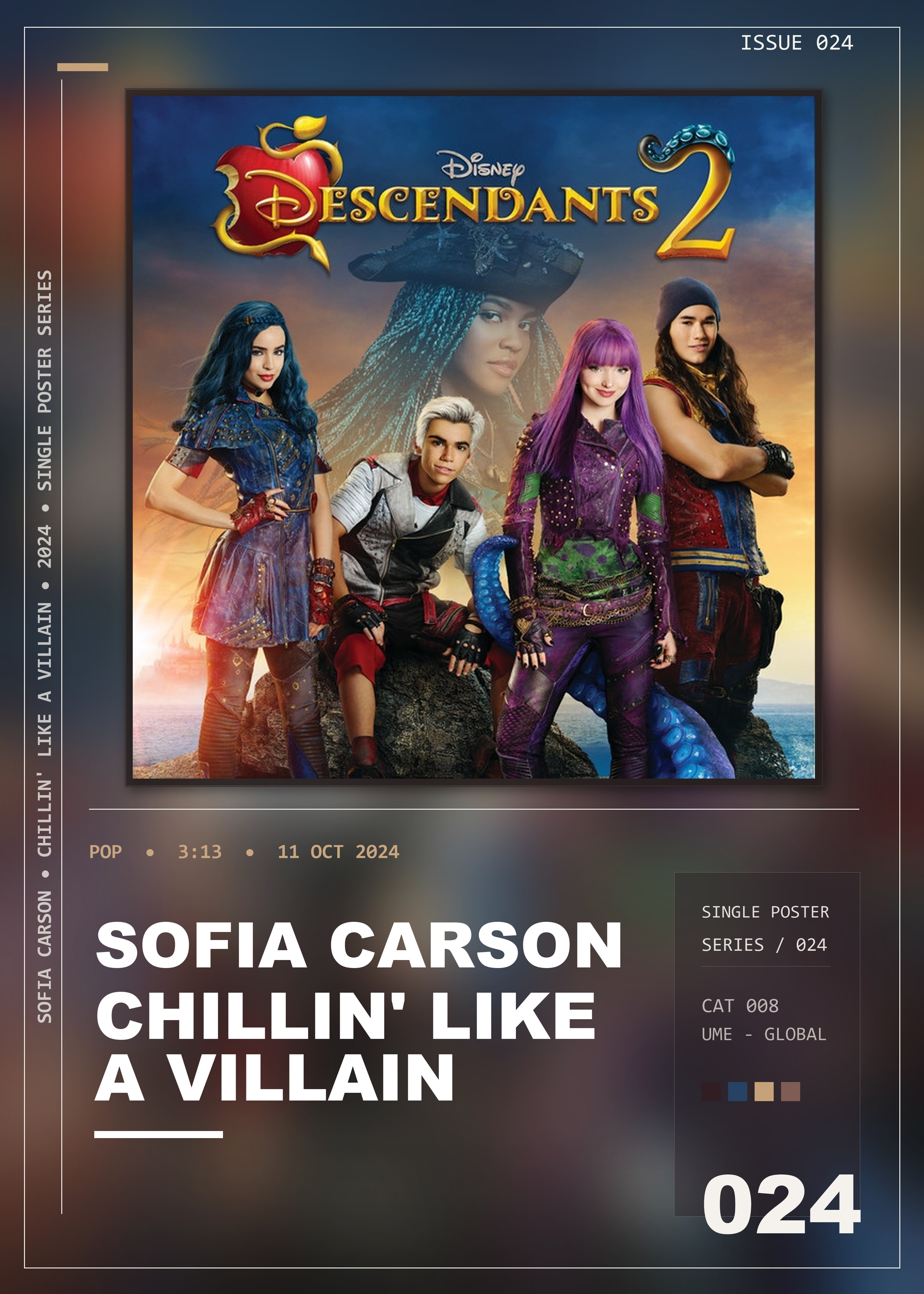 Music poster: Sofia Carson - Chillin Like a Villain