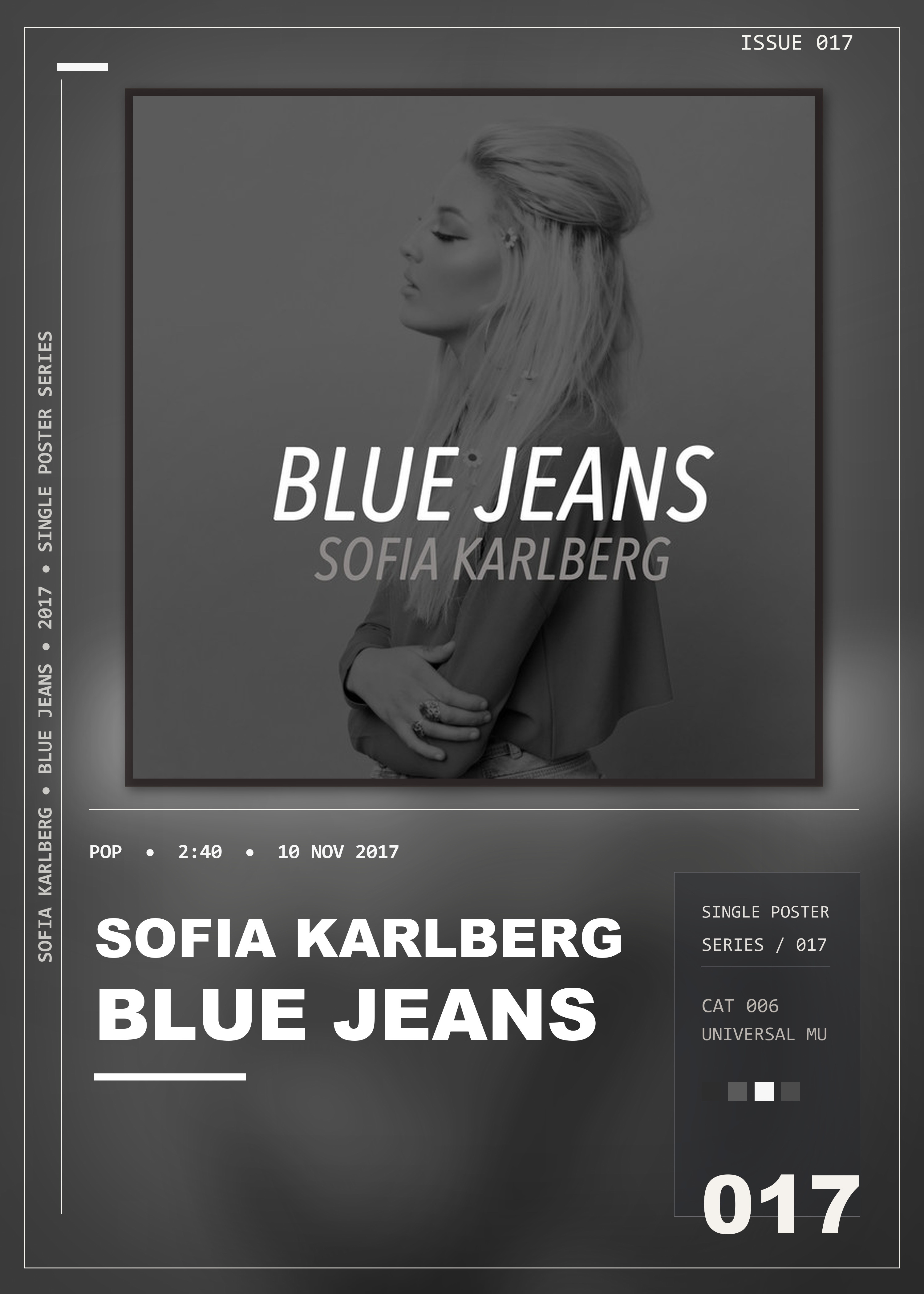 Music poster: Sofia Karlberg - Blue Jeans