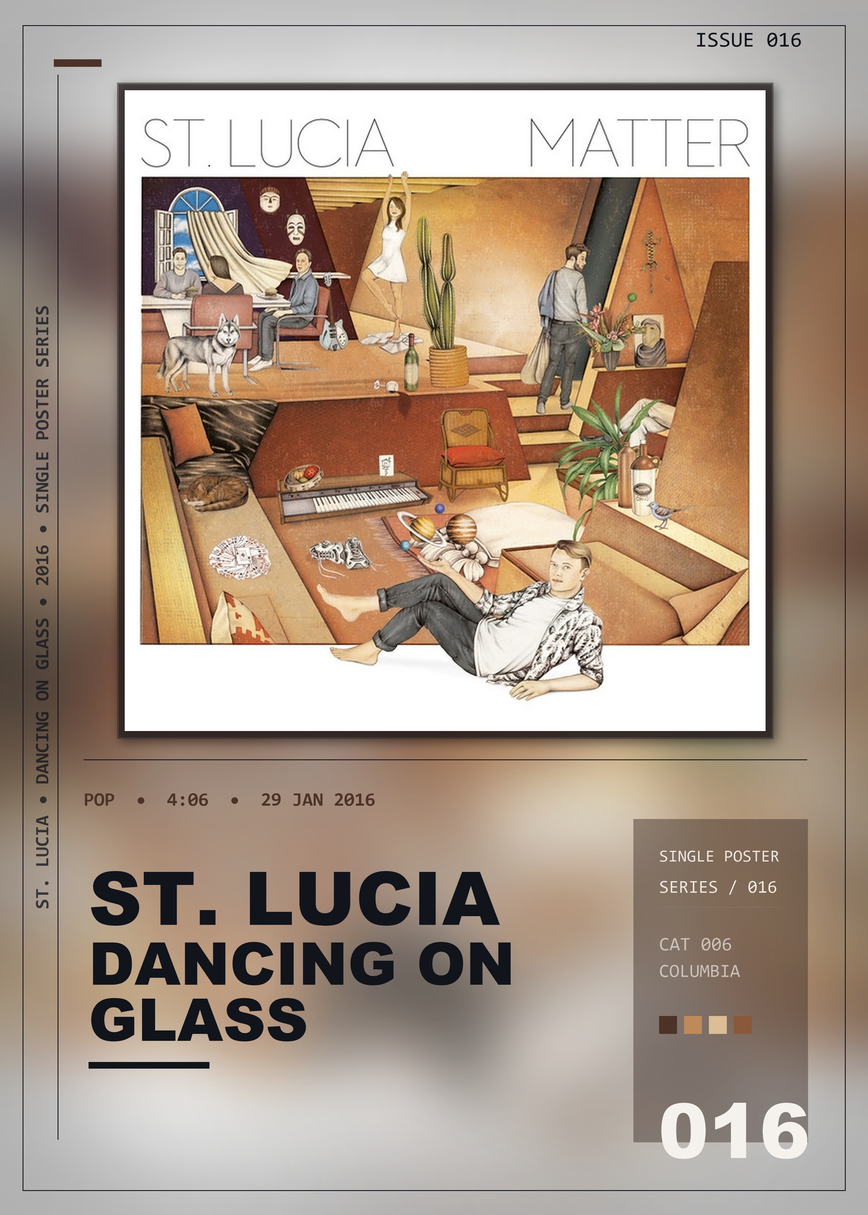 Music poster: St Lucia - Dancing On Glass