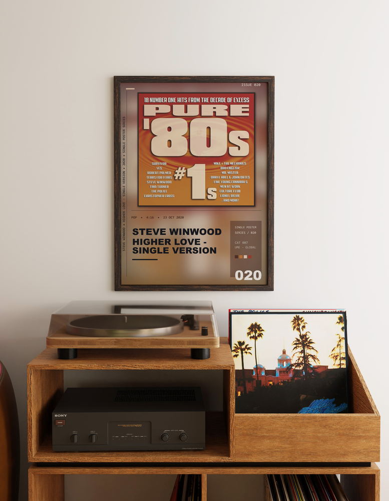 Music poster: Steve Winwood - Higher Love - Single Version