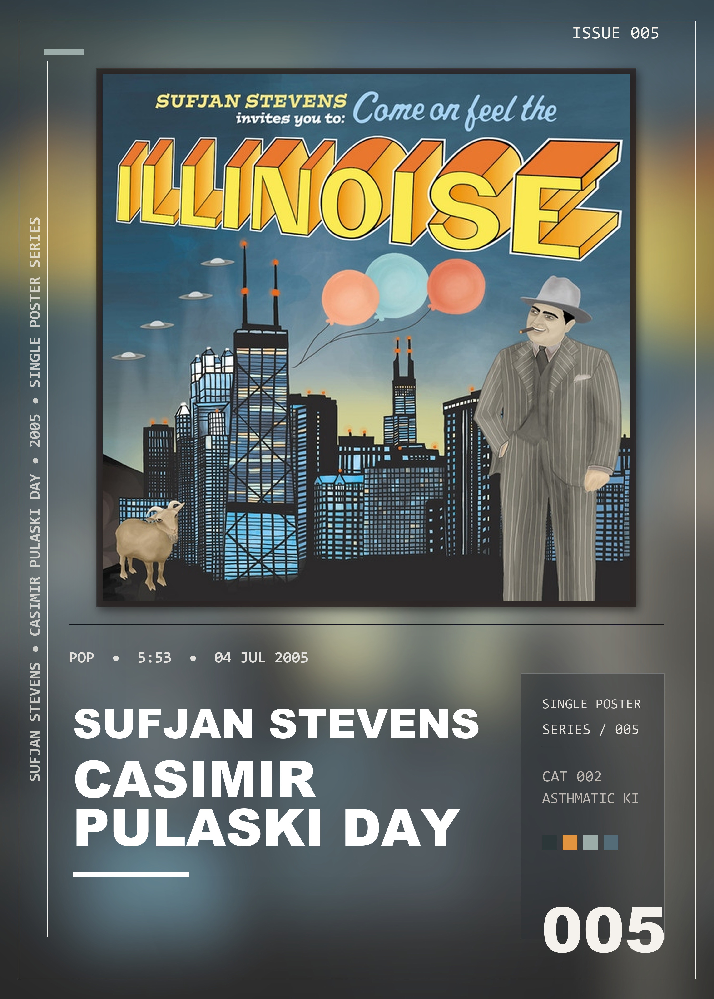 Music poster: Sufjan Stevens - Casimir Pulaski Day