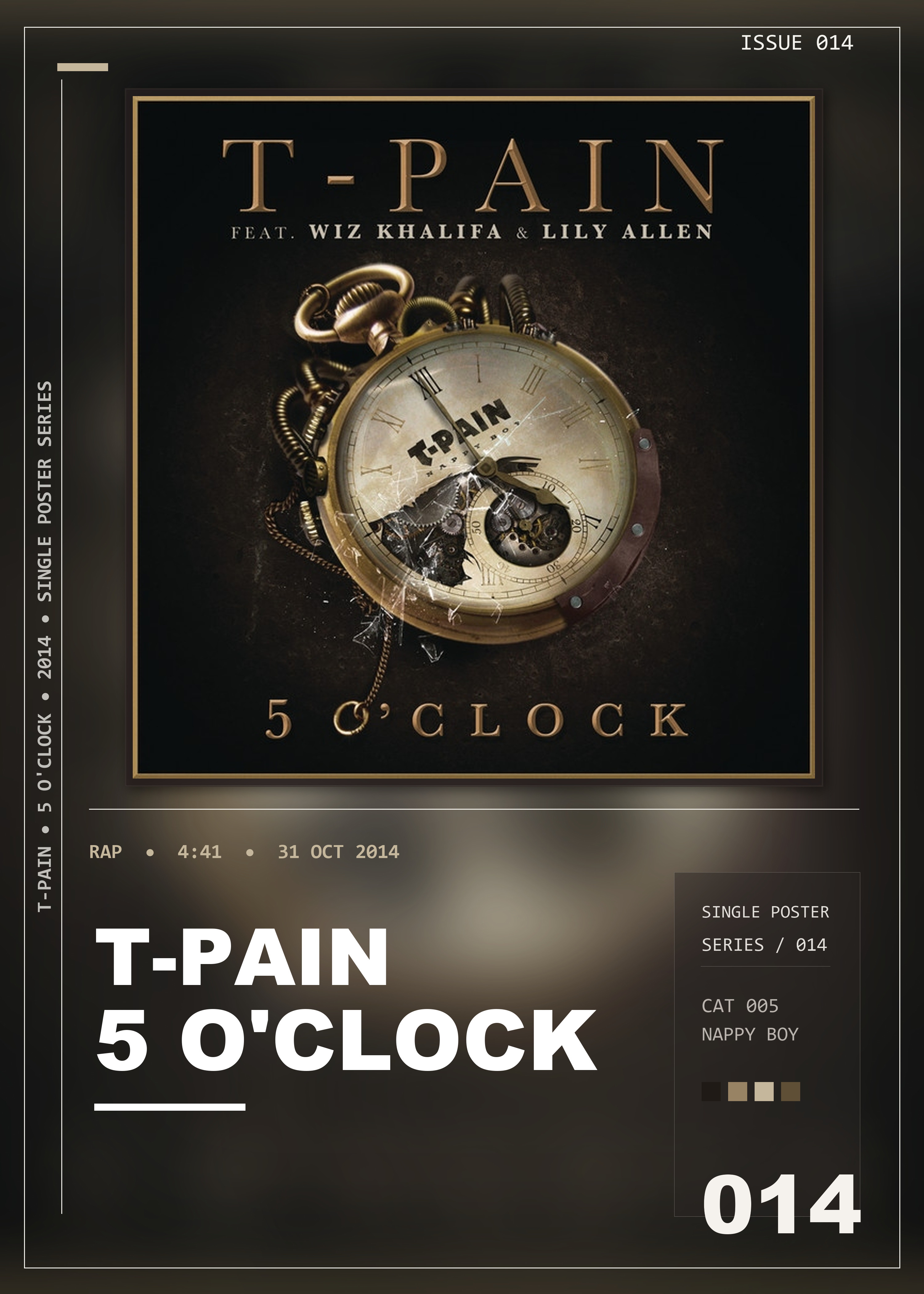 Music poster: T-Pain - 5 OClock