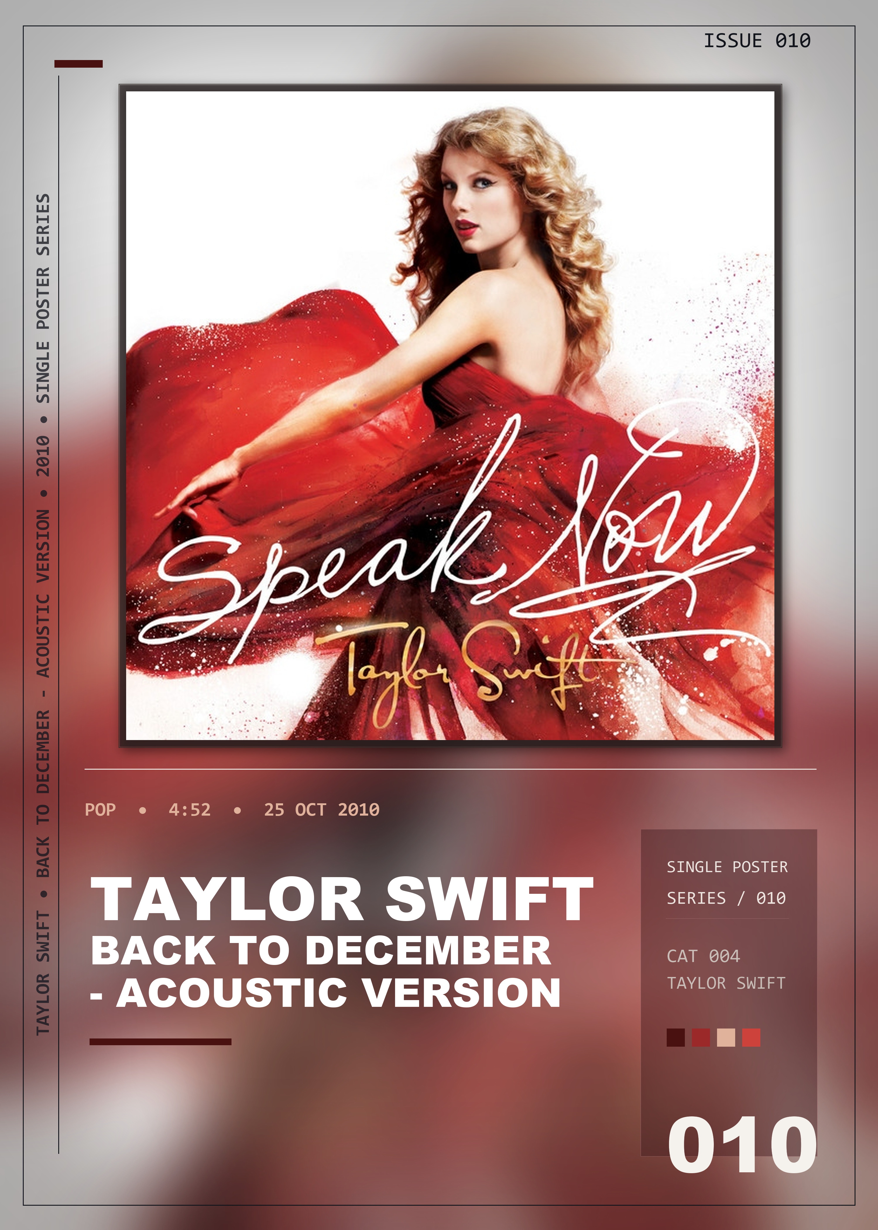 Music poster: Taylor Swift - Back To December - Acoustic Version