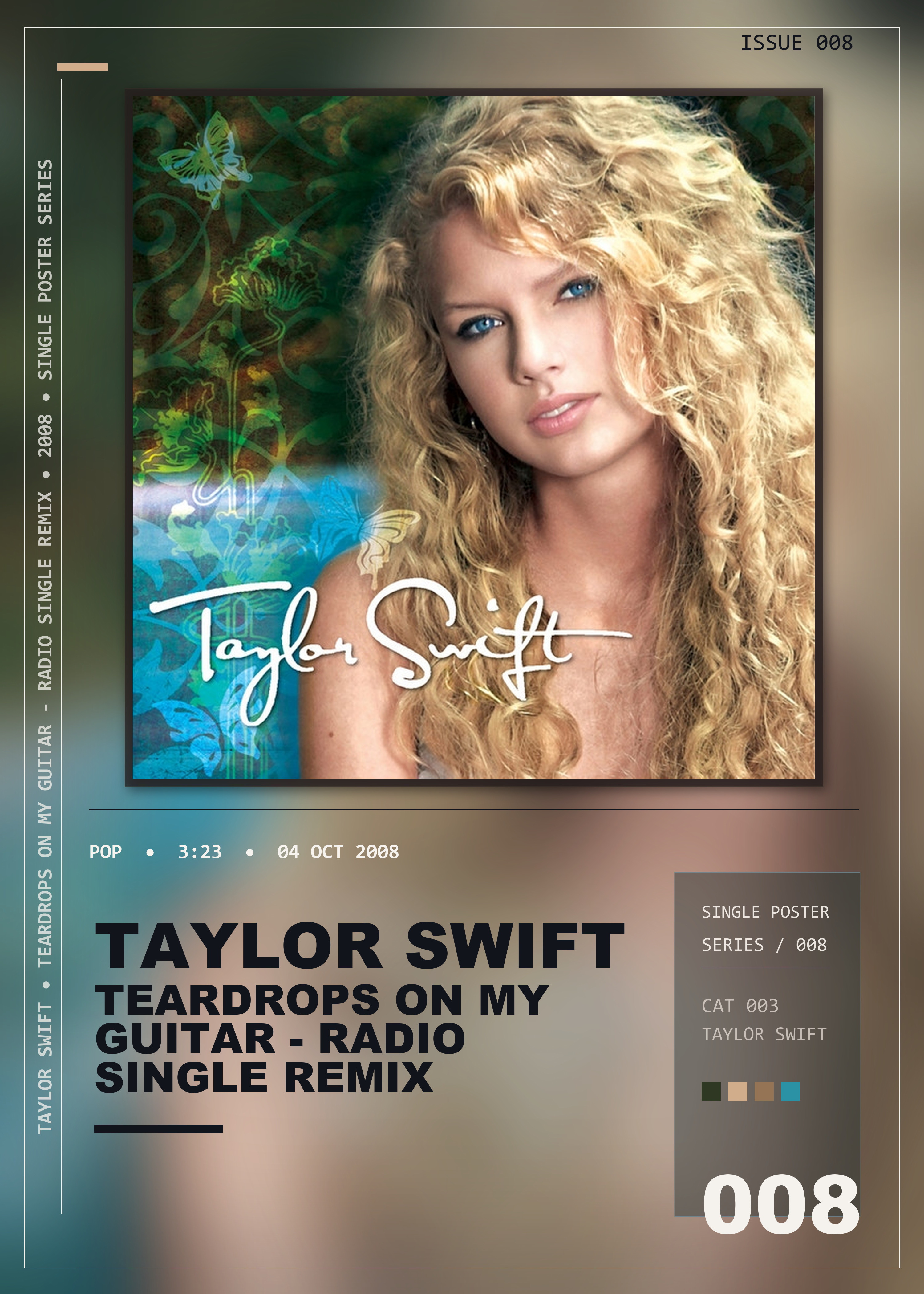 Music poster: Taylor Swift - Teardrops On My Guitar - Radio Single Remix