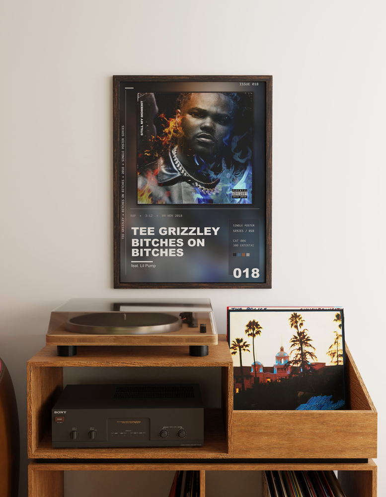 Music poster: Tee Grizzley - Bitches On Bitches feat Lil Pump
