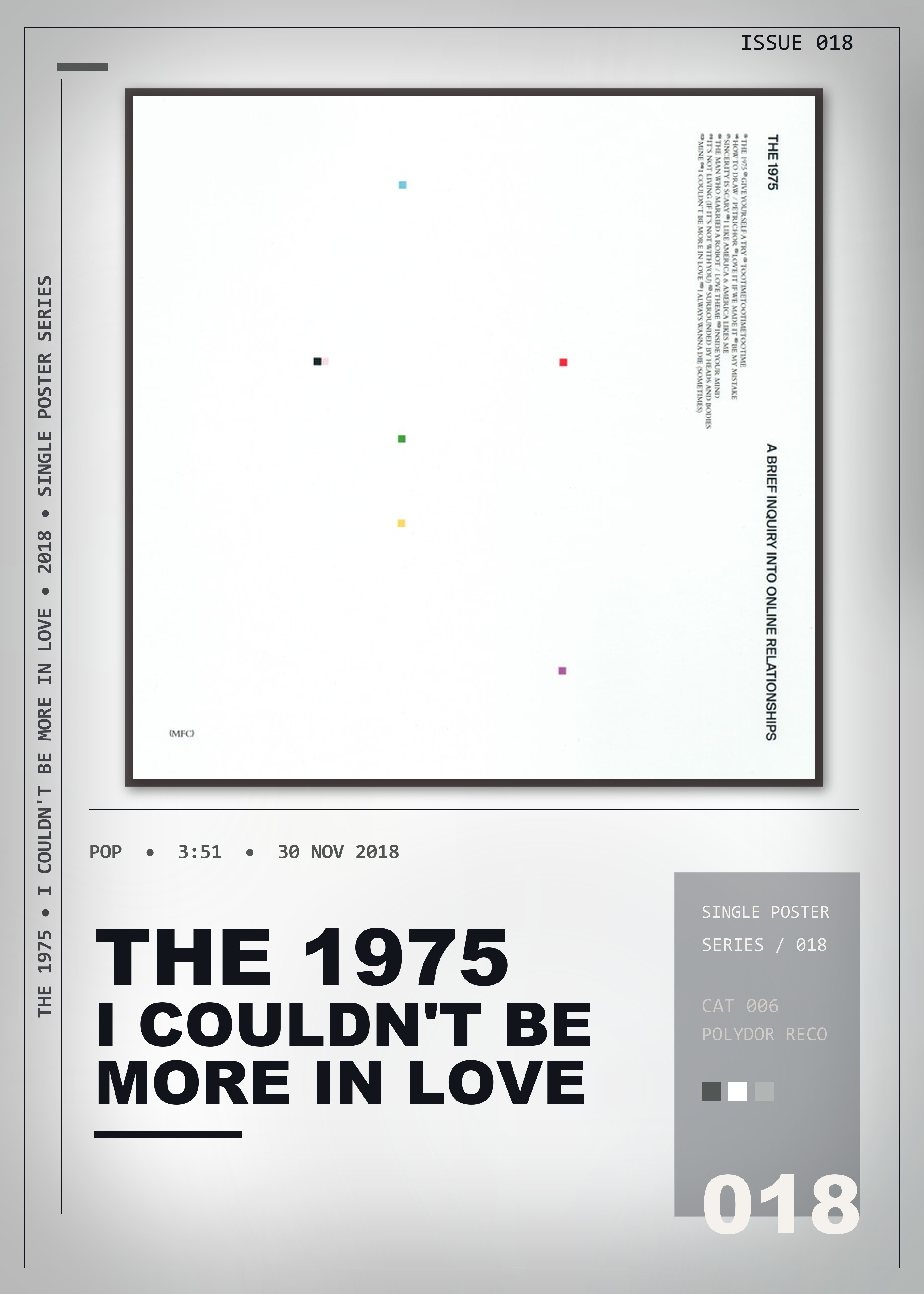 Music poster: The 1975 - I Couldnt Be More In Love