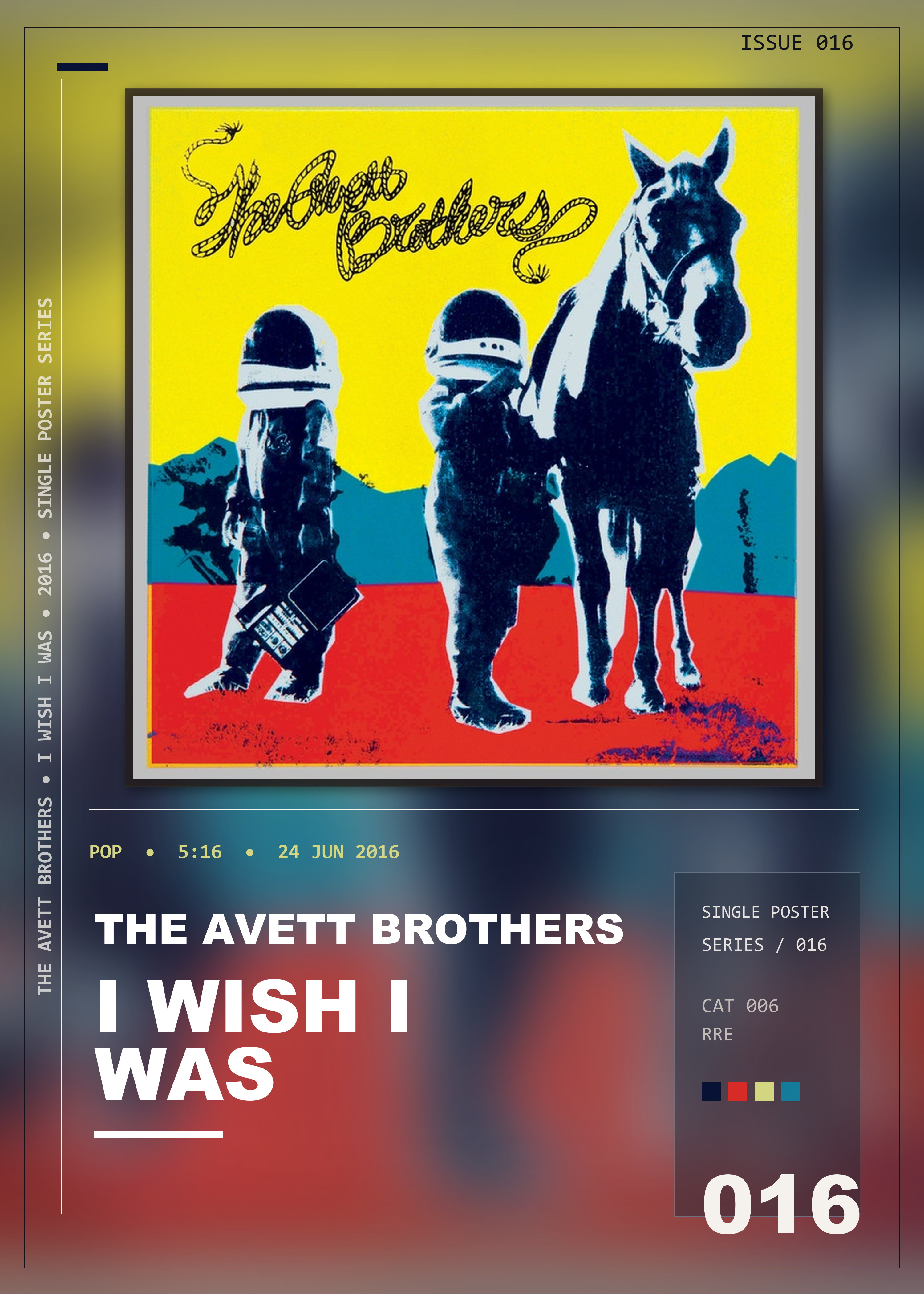 Music poster: The Avett Brothers - I Wish I Was