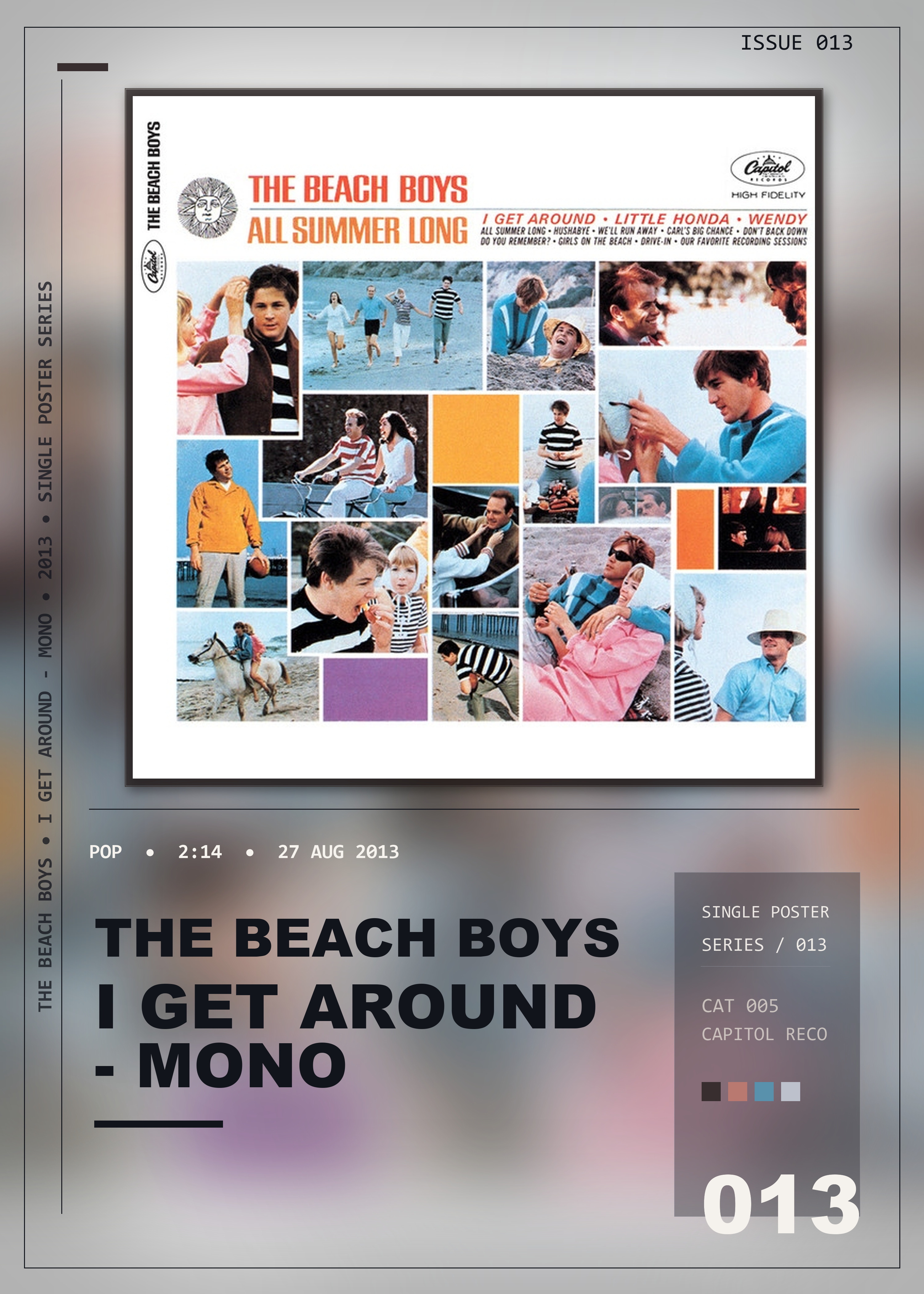 Music poster: The Beach Boys - I Get Around Mono - Mono