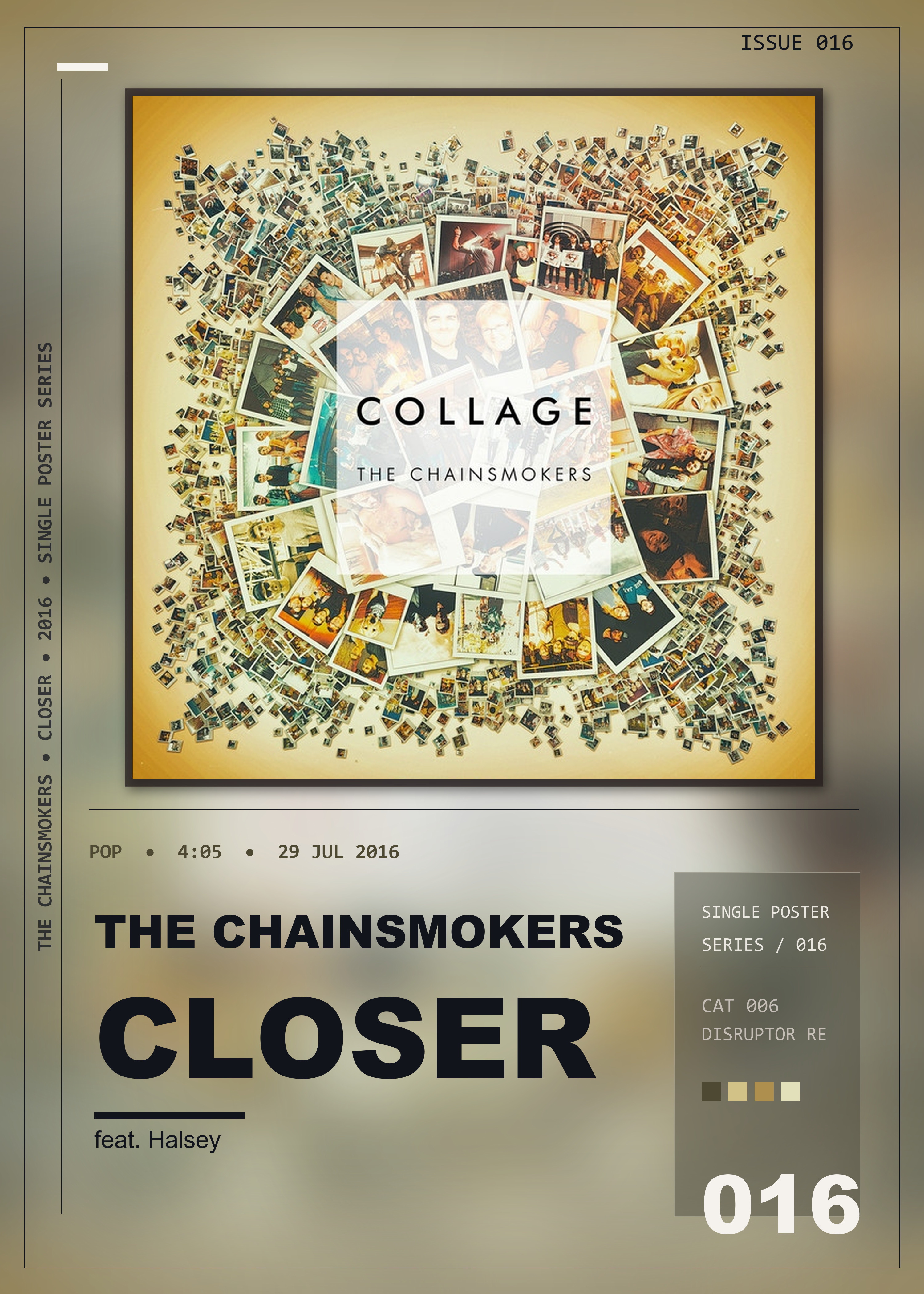 Music poster: The Chainsmokers - Closer feat Halsey