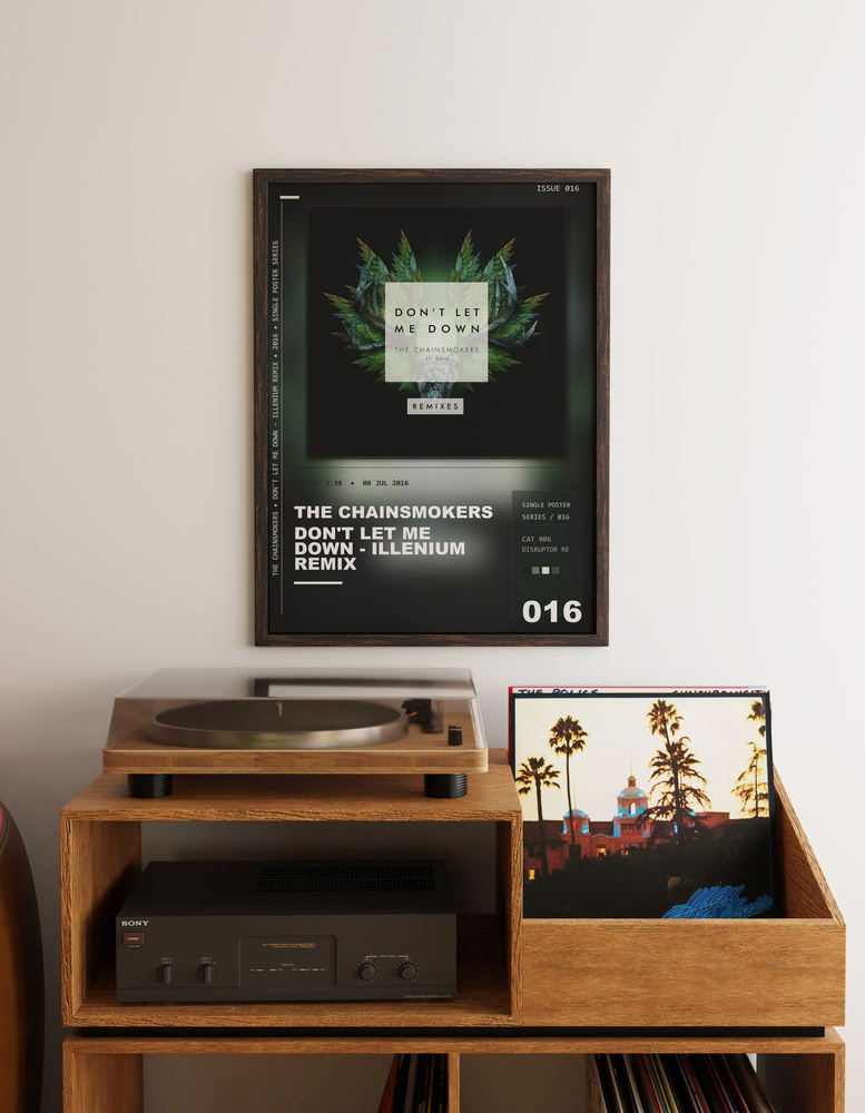 Music poster: The Chainsmokers - Dont Let Me Down - Illenium Remix