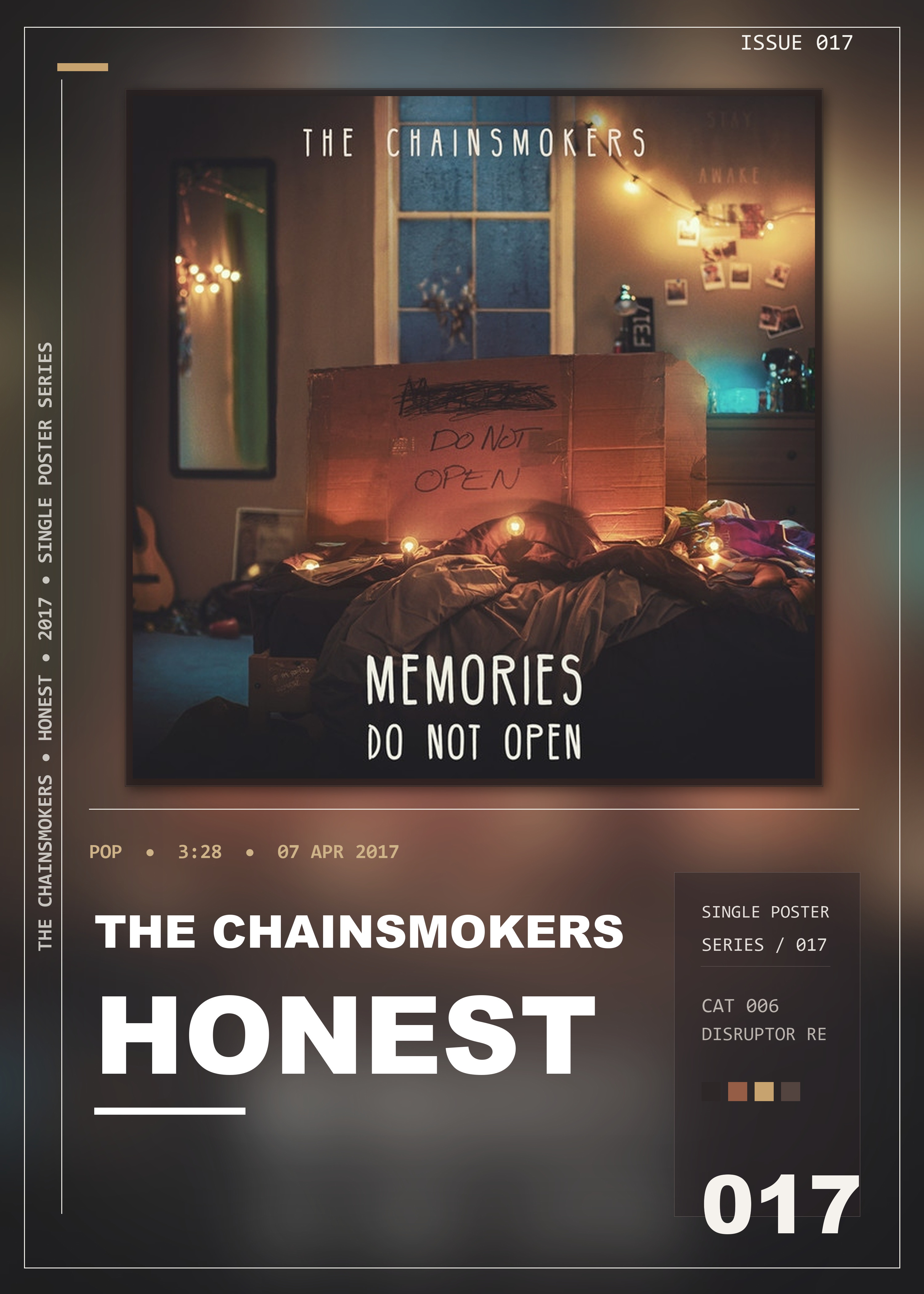 Music poster: The Chainsmokers - Honest