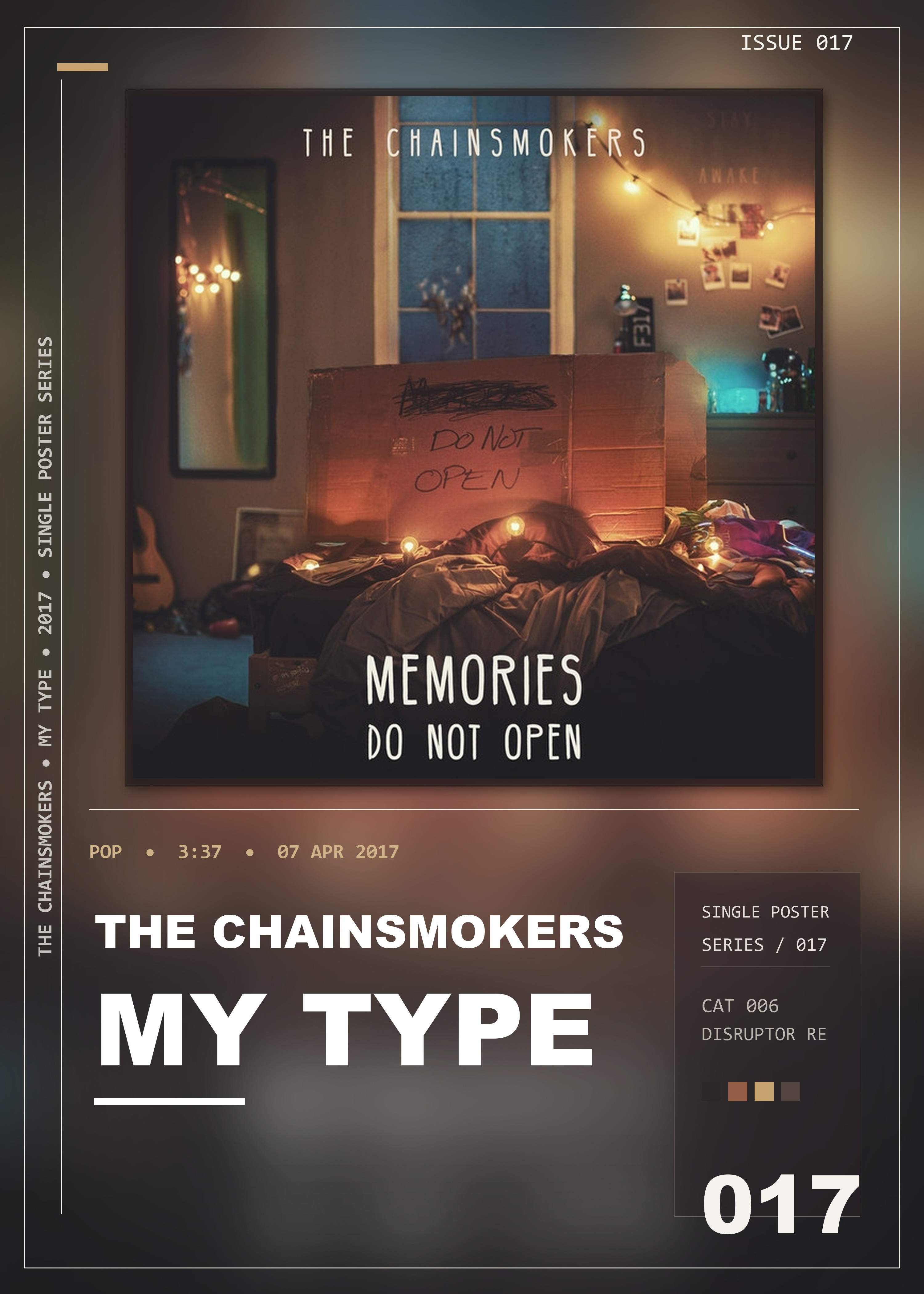 Music poster: The Chainsmokers - My Type