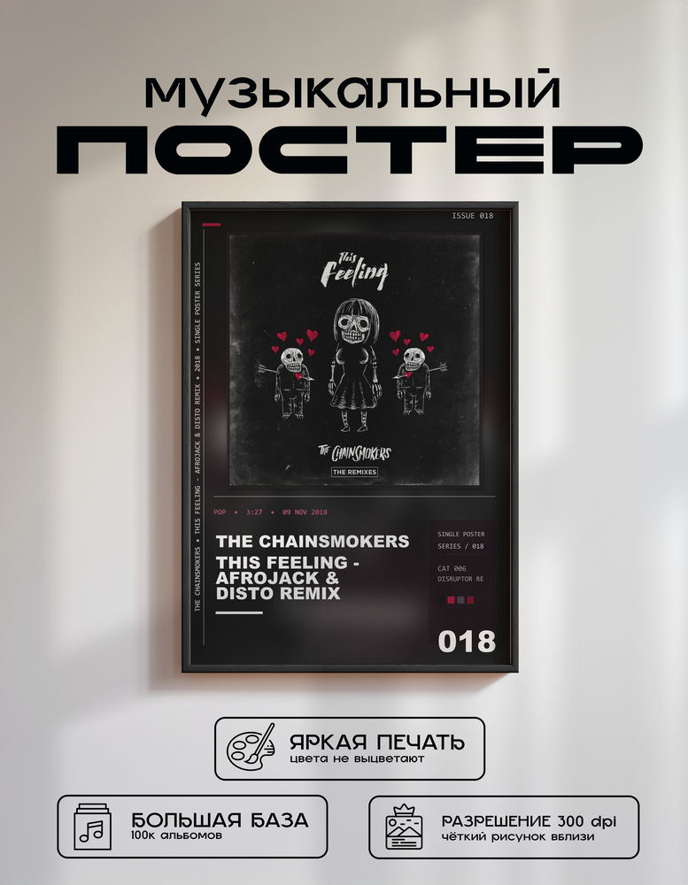 Music poster: The Chainsmokers - This Feeling - Afrojack Disto Remix