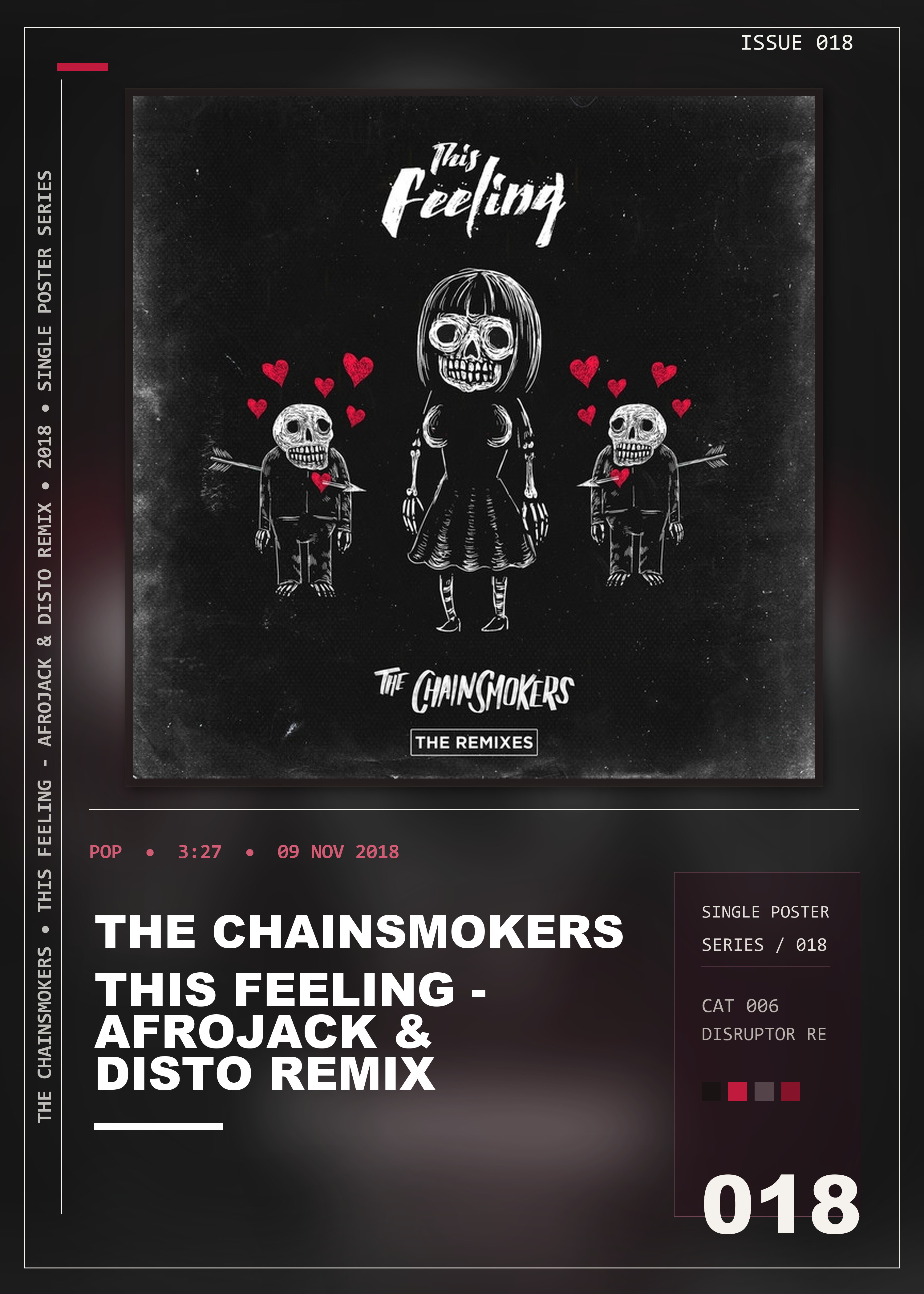 Music poster: The Chainsmokers - This Feeling - Afrojack Disto Remix