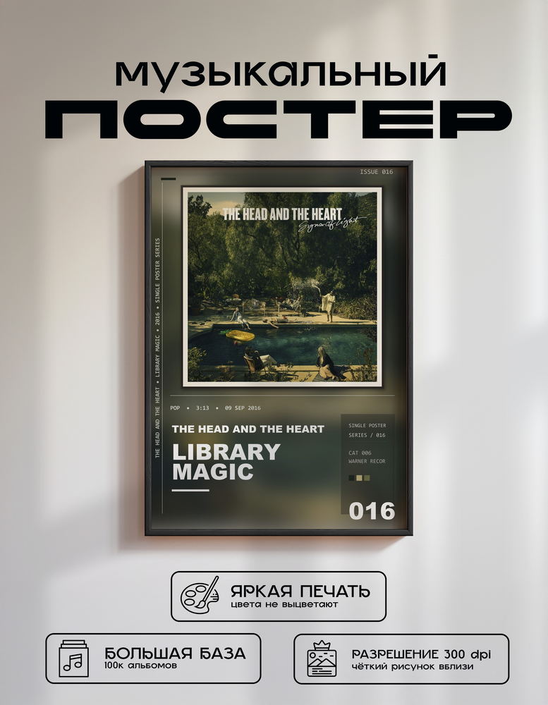 Music poster: The Head and the Heart - Library Magic