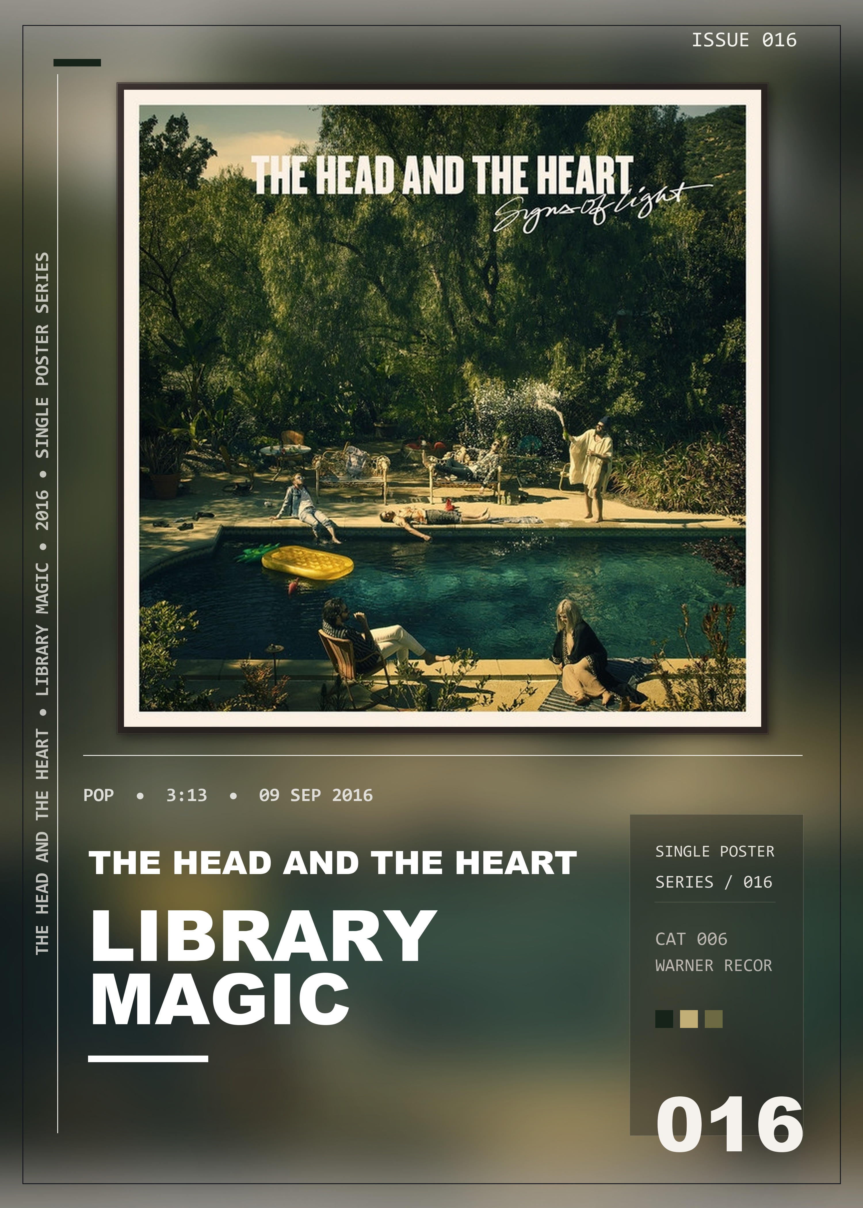 Music poster: The Head and the Heart - Library Magic
