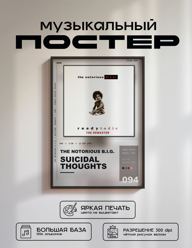 Music poster: The Notorious BIG - Suicidal Thoughts