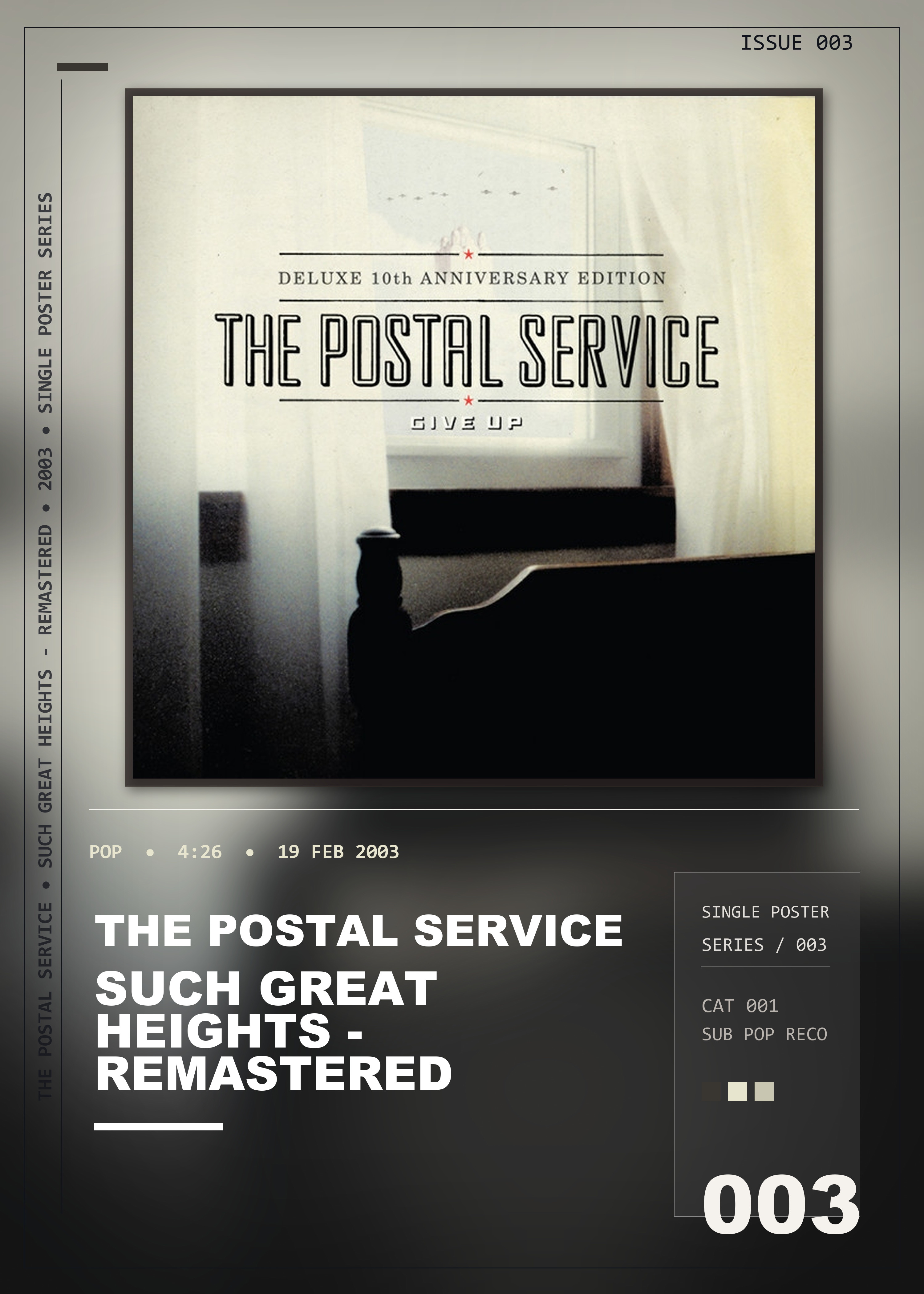 Music poster: The Postal Service - Such Great Heights - Remastered