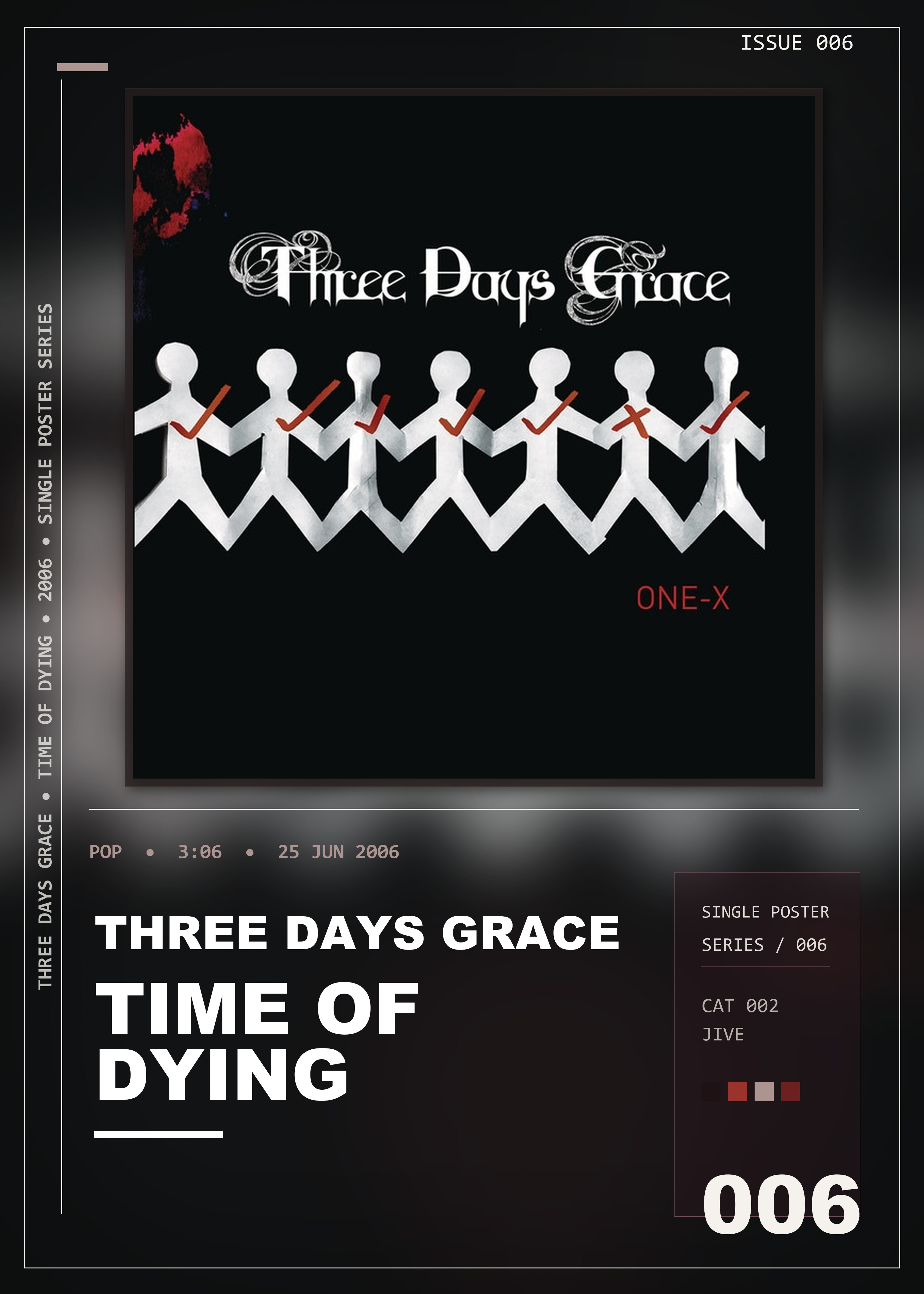 Music poster: Three Days Grace - Time of Dying