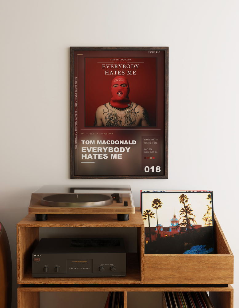 Music poster: Tom MacDonald - Everybody Hates Me