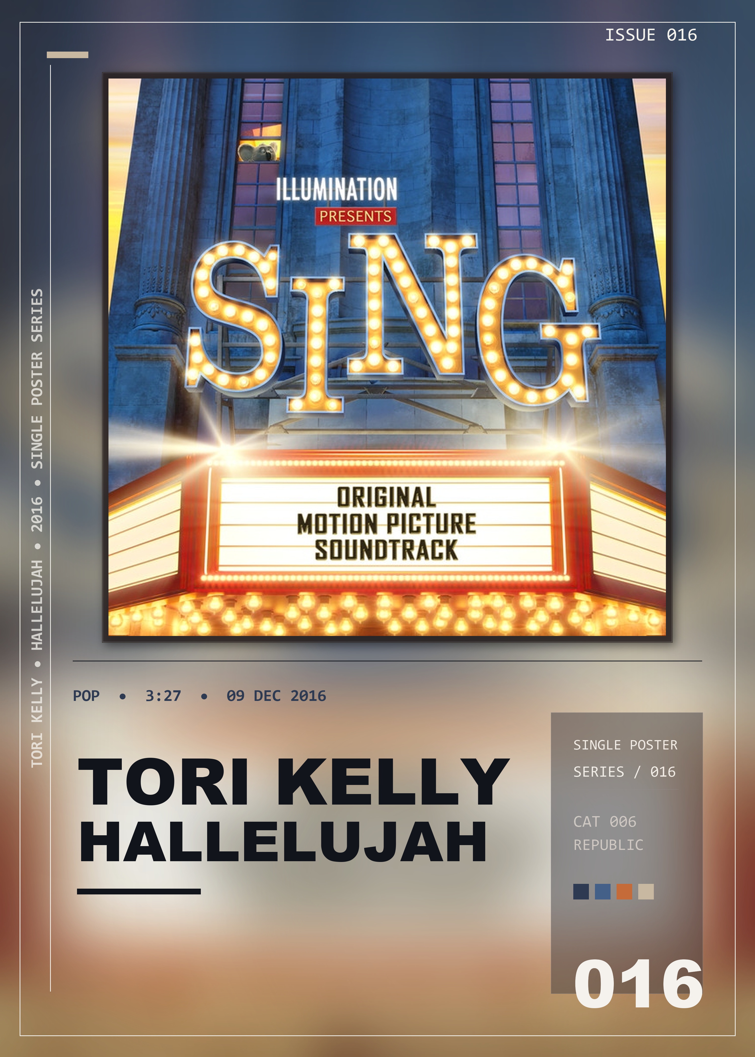 Music poster: Tori Kelly - Hallelujah