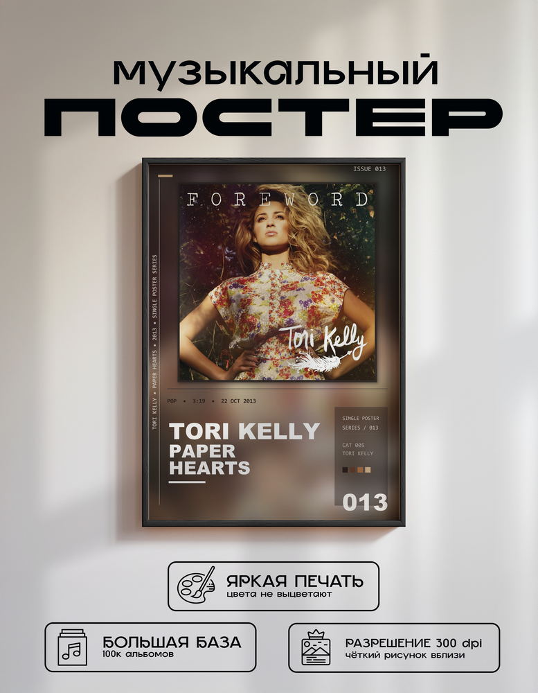 Music poster: Tori Kelly - Paper Hearts
