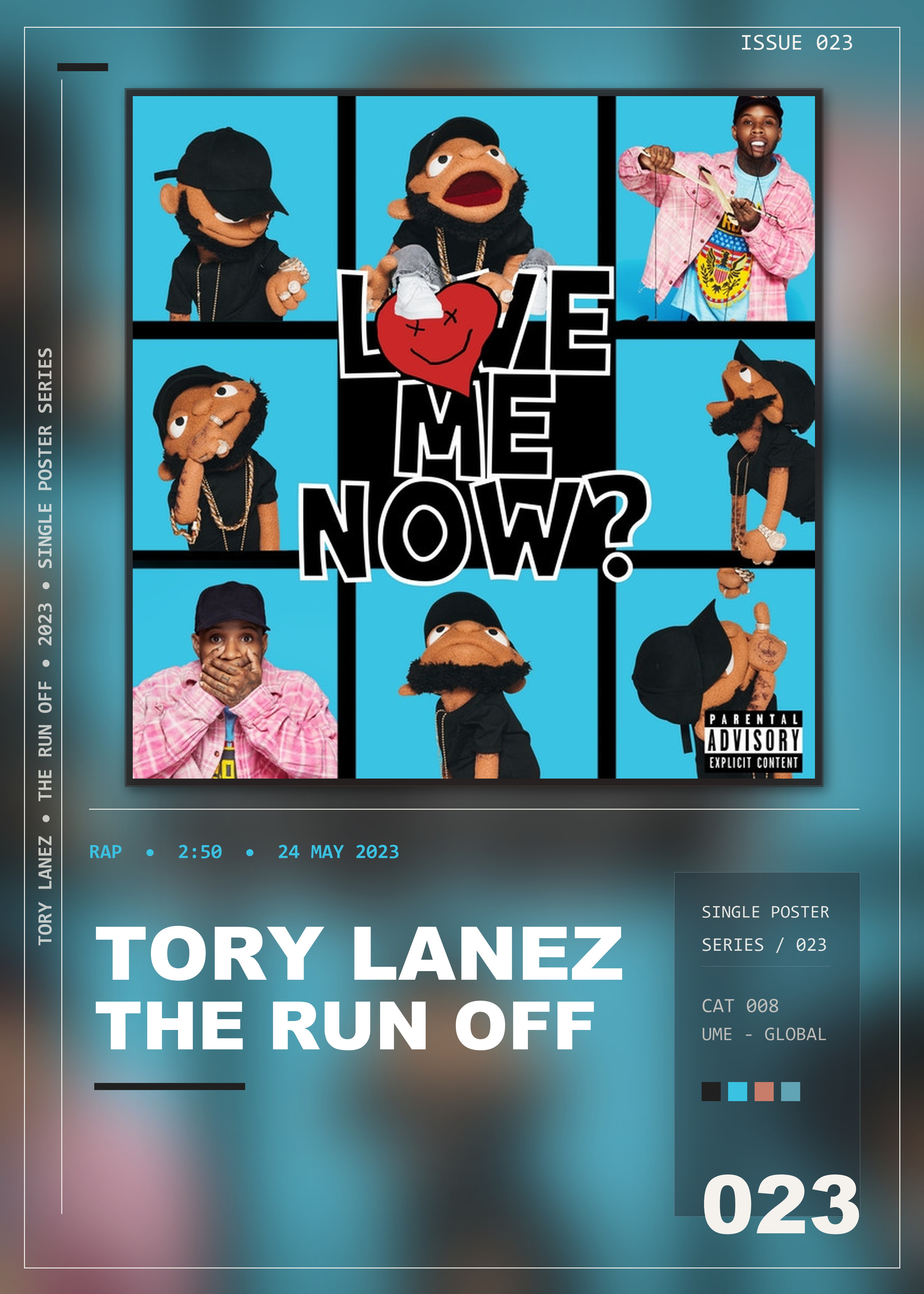 Music poster: Tory Lanez - ThE RUn oFF