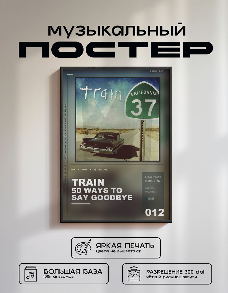 Music poster: Train - 50 Ways to Say Goodbye