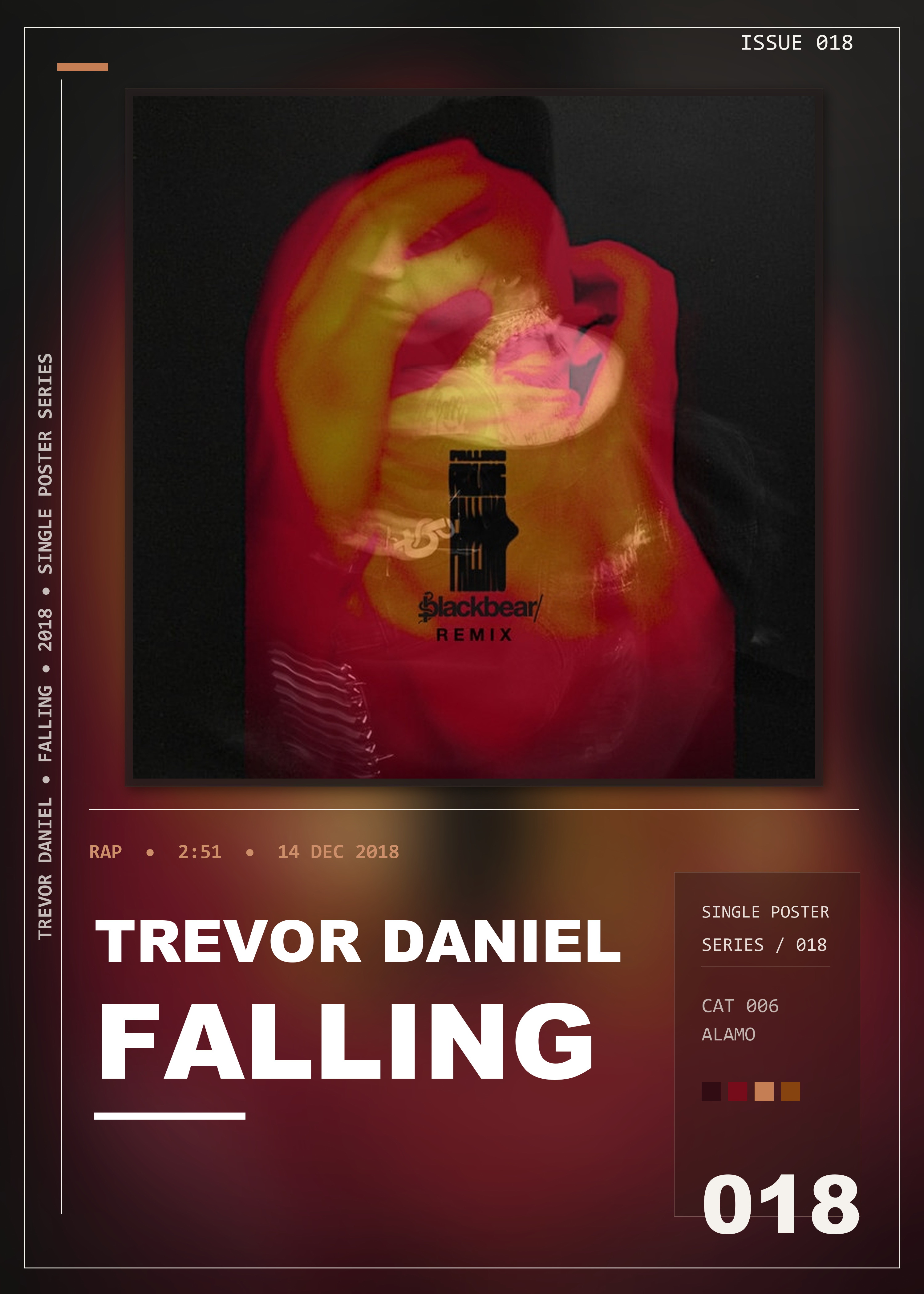 Music poster: Trevor Daniel - Falling blackbear Remix