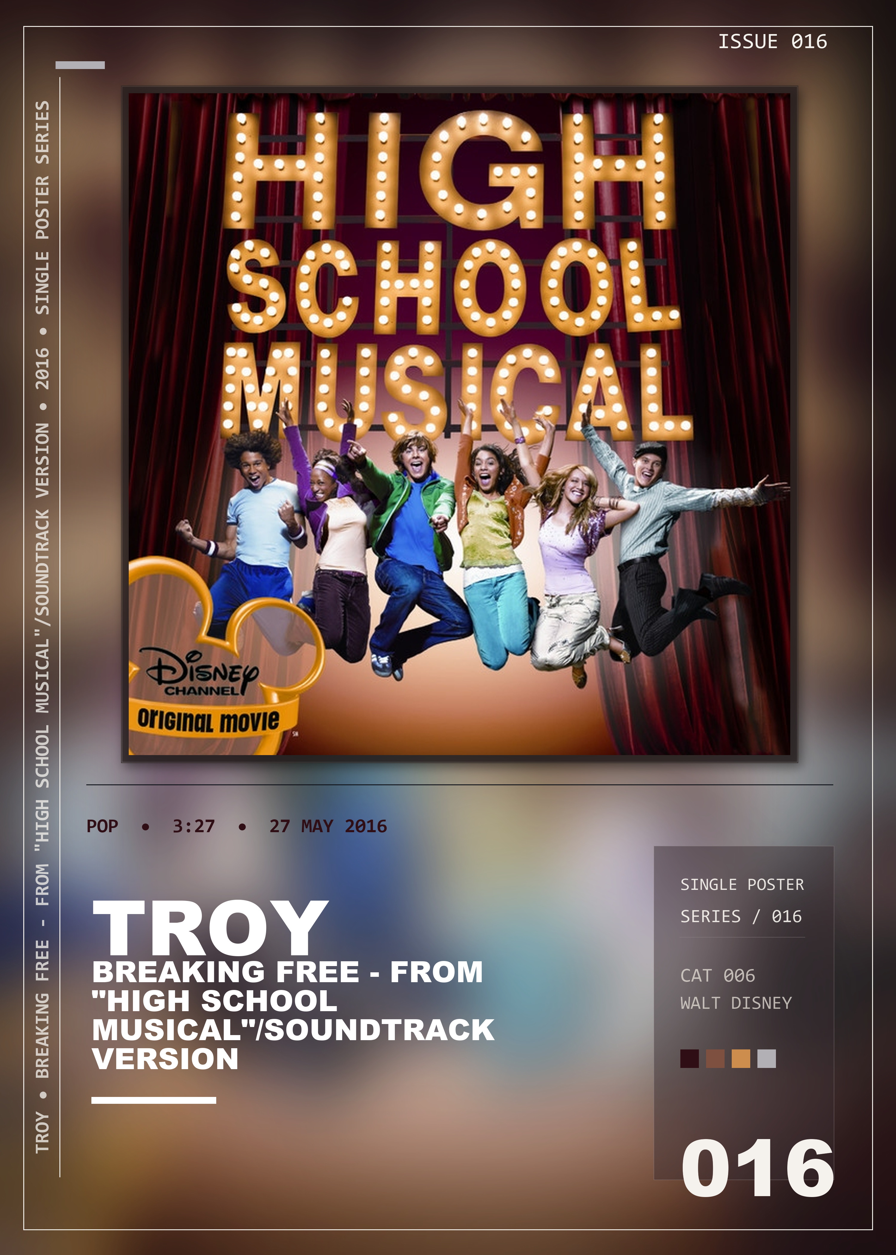 Music poster: Troy - Breaking Free - From High School MusicalSoundtrack Version