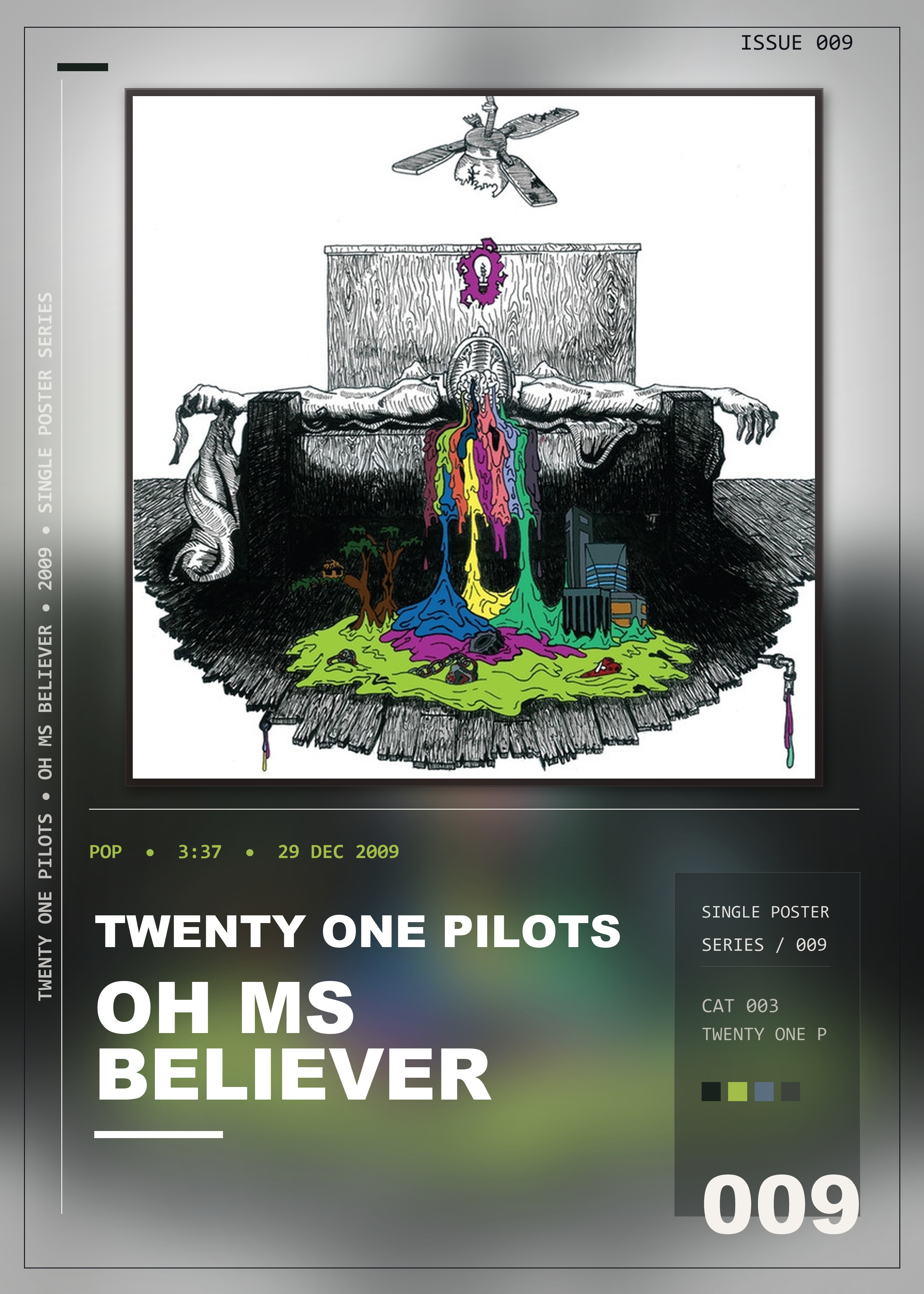 Music poster: Twenty One Pilots - Oh Ms Believer