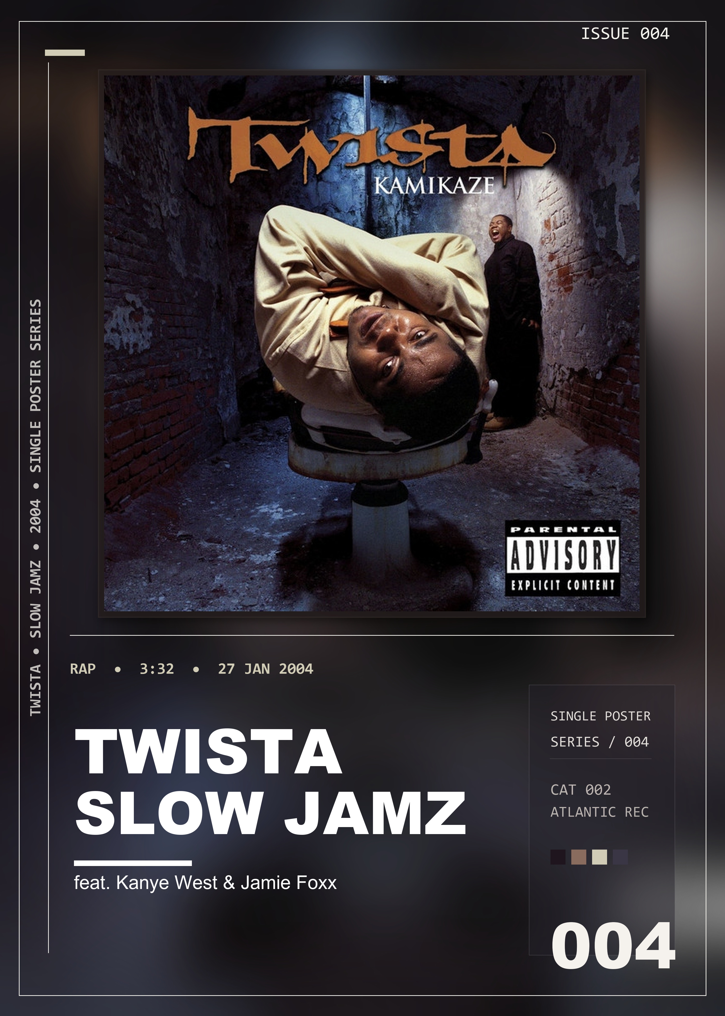Music poster: Twista - Slow Jamz feat Kanye West Jamie Foxx